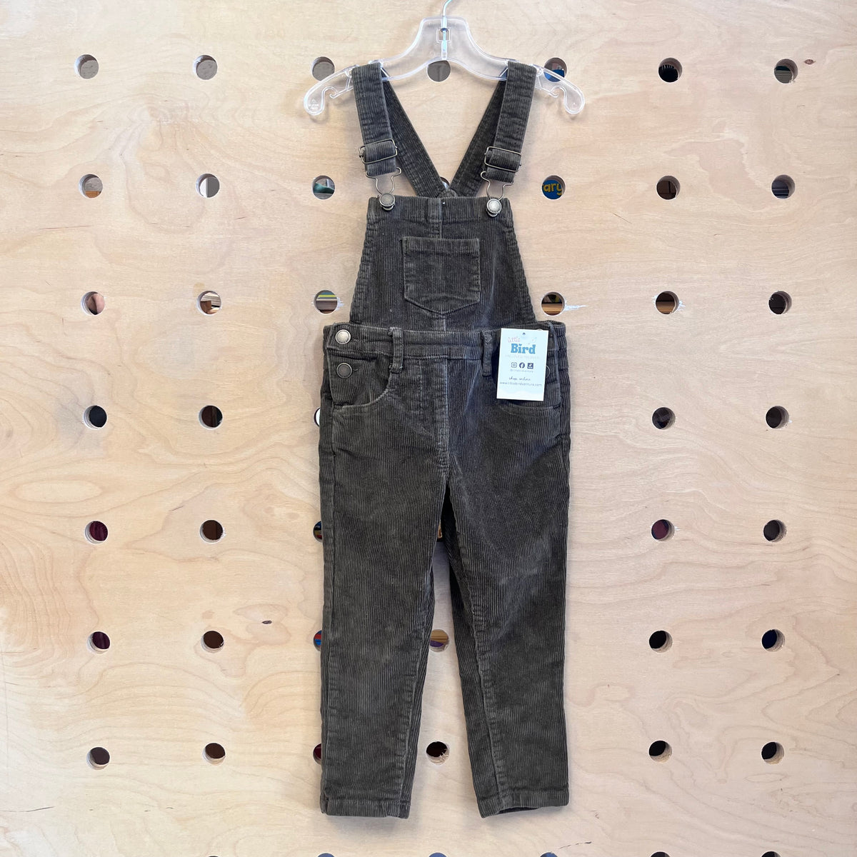 Olive Green Cord Overalls