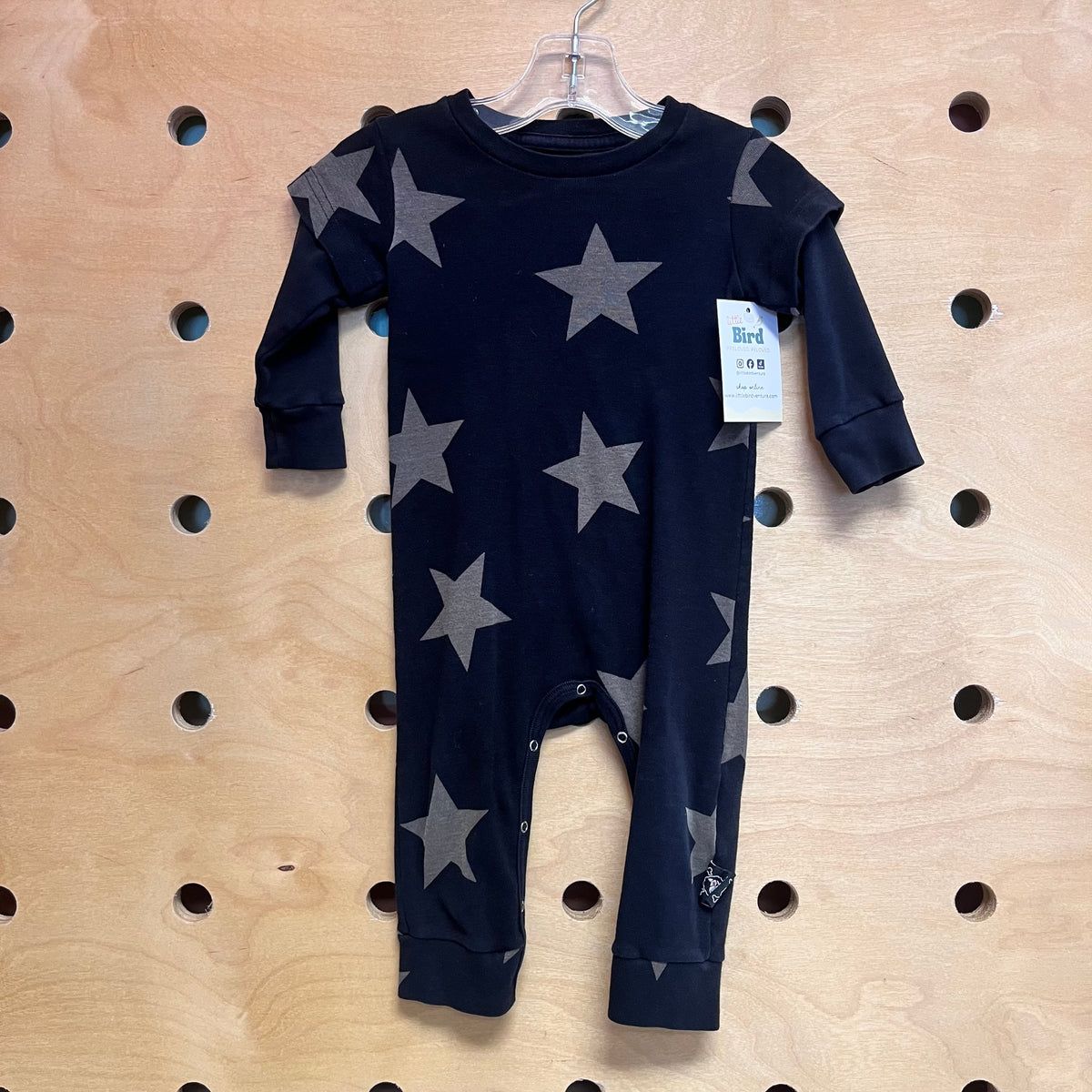 Black Stars Cotton Romper