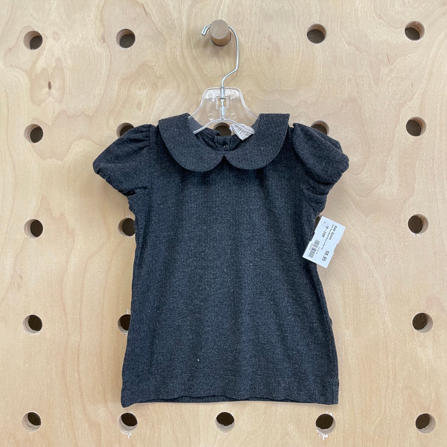 Dark Grey Modal Blend Collar Top