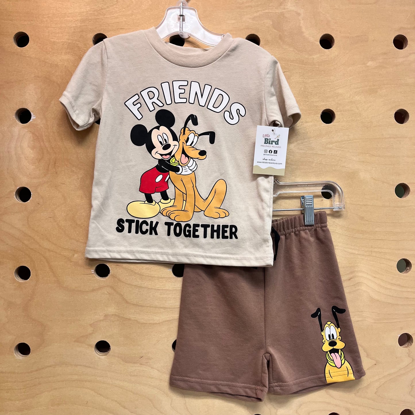 Tan & Brown Friends Mickey Outfit