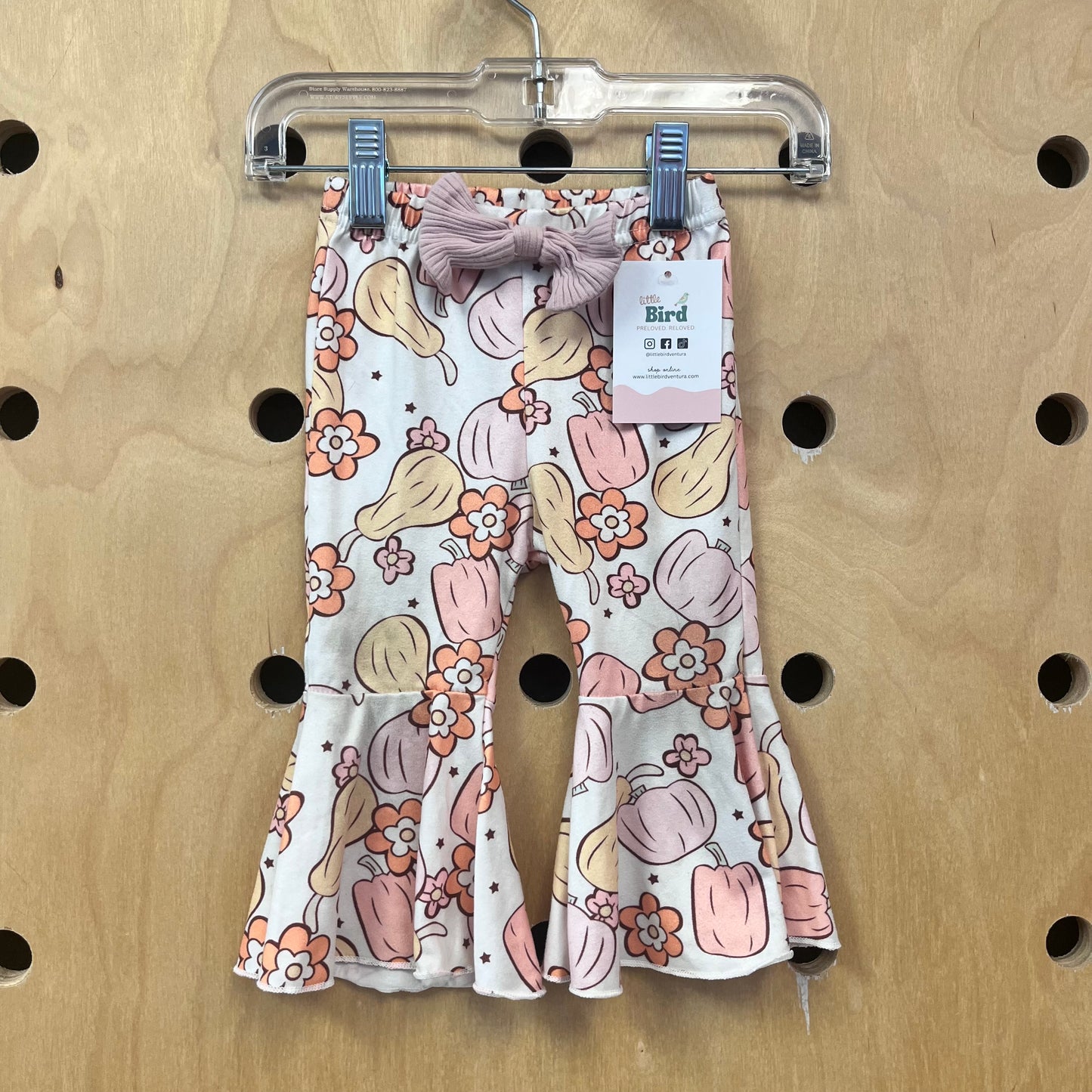Cream Pumpkin Flare Leggings