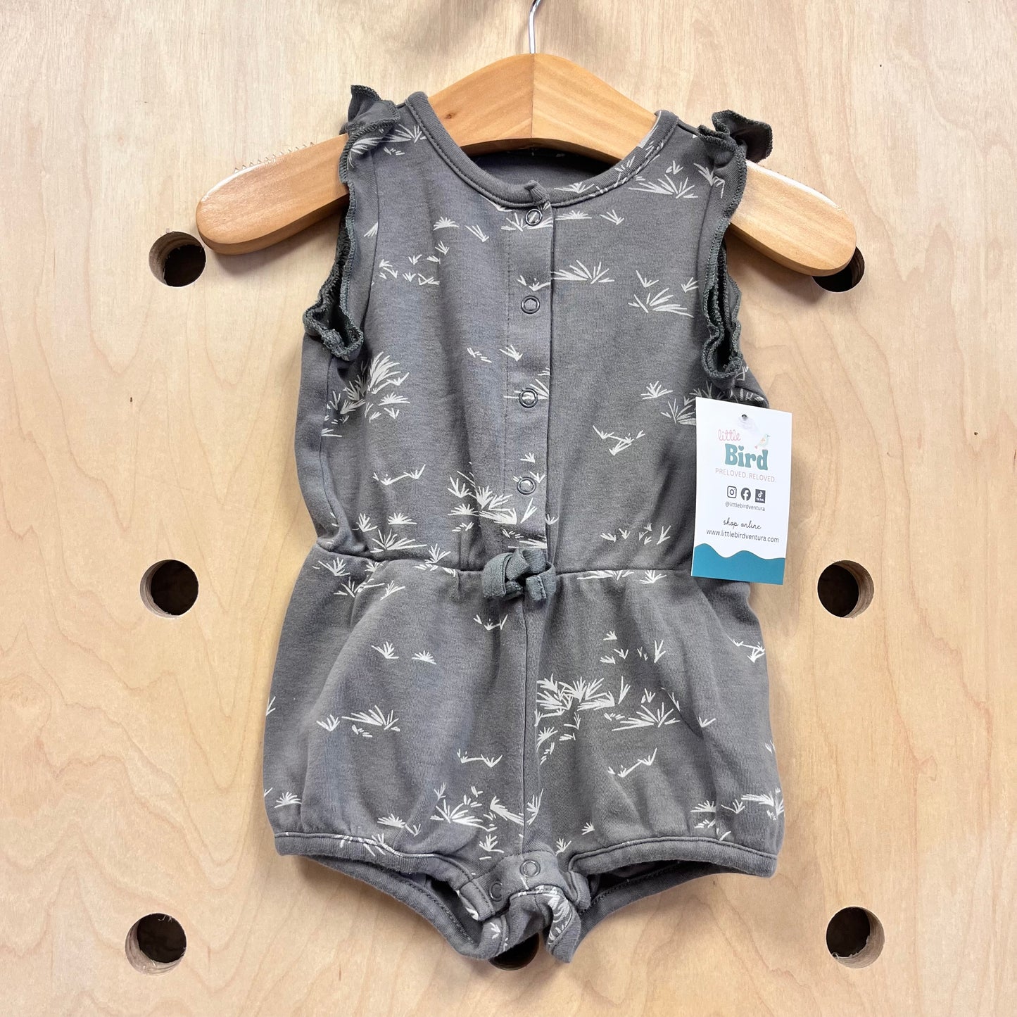 Grey Organic Grass Romper