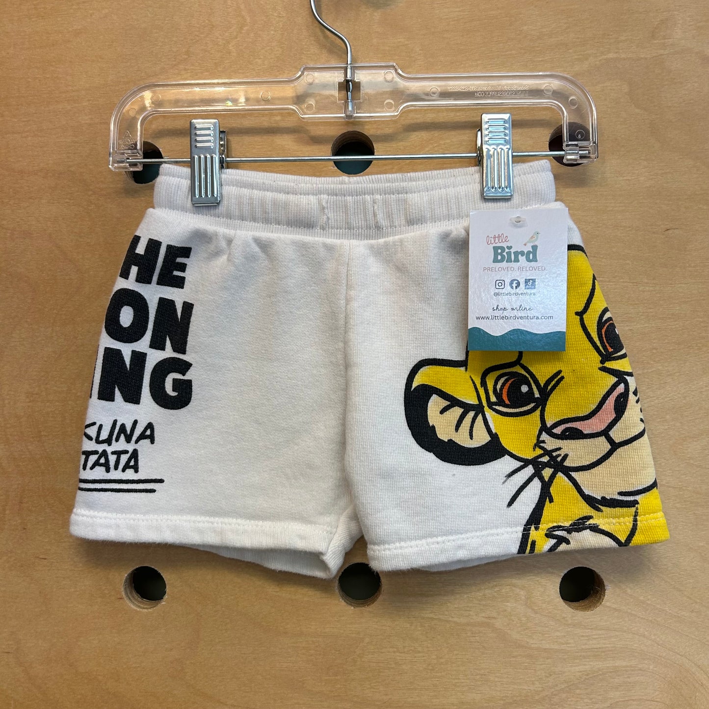 White Lion King Simba Shorts