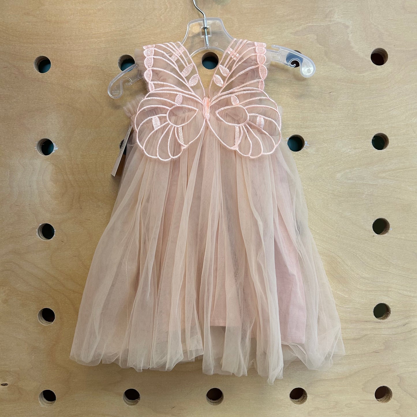 Pink Butterfly Tulle Dress