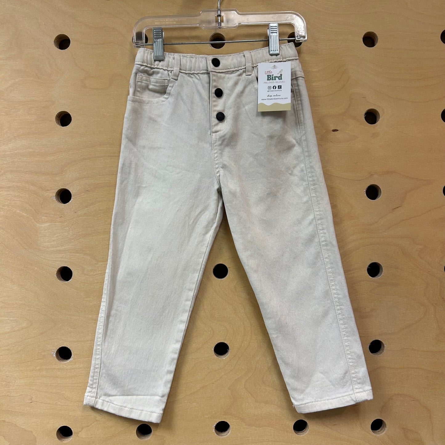 Cream Pull On Pants