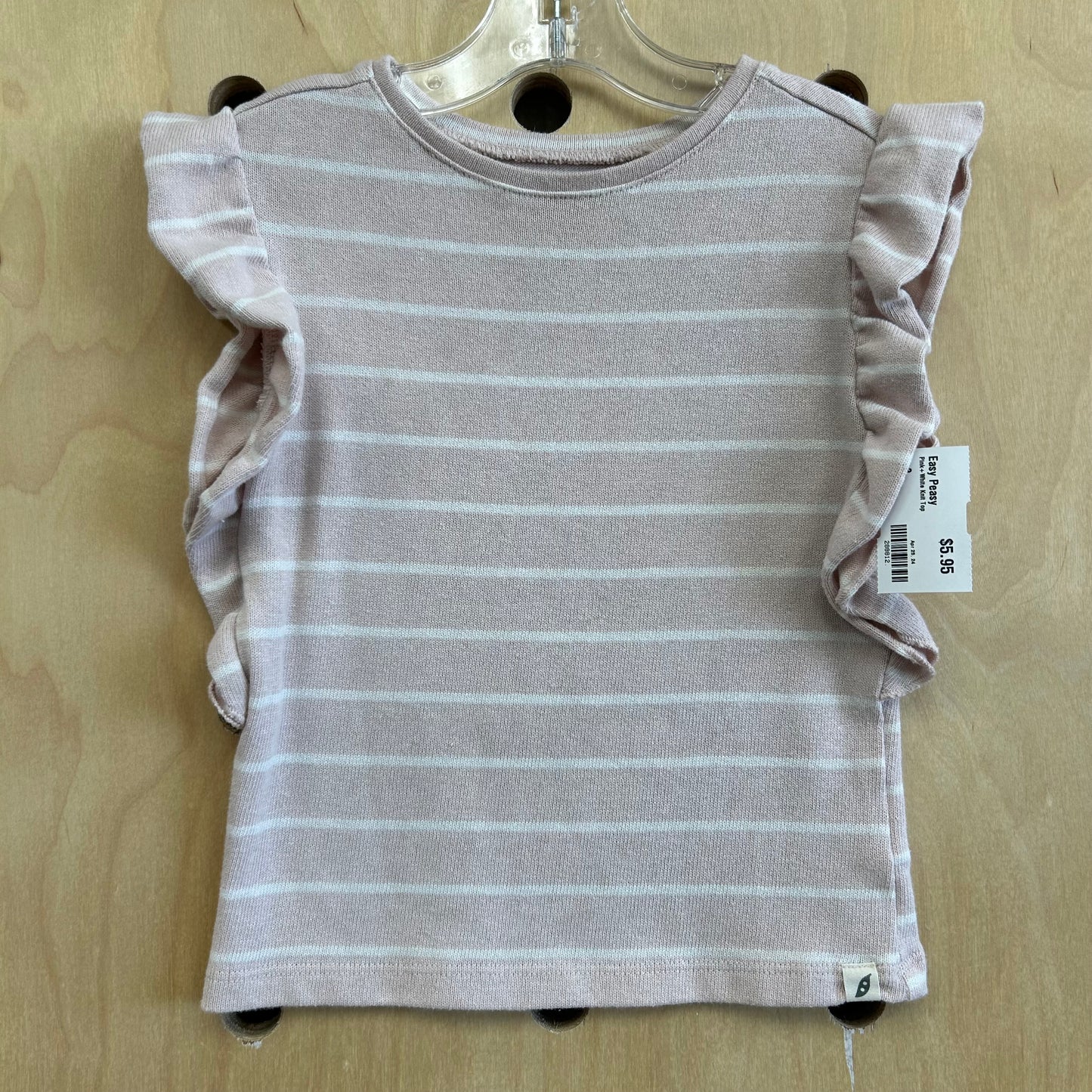 Pink+White Knit Top