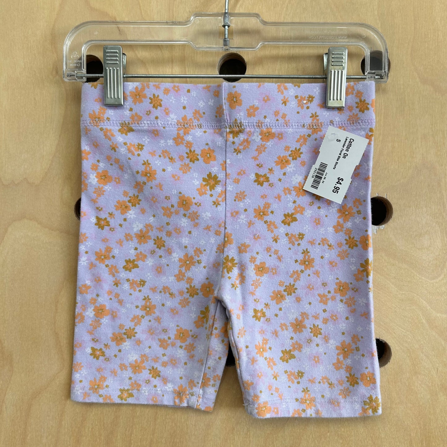 Lavender Floral Bike Shorts
