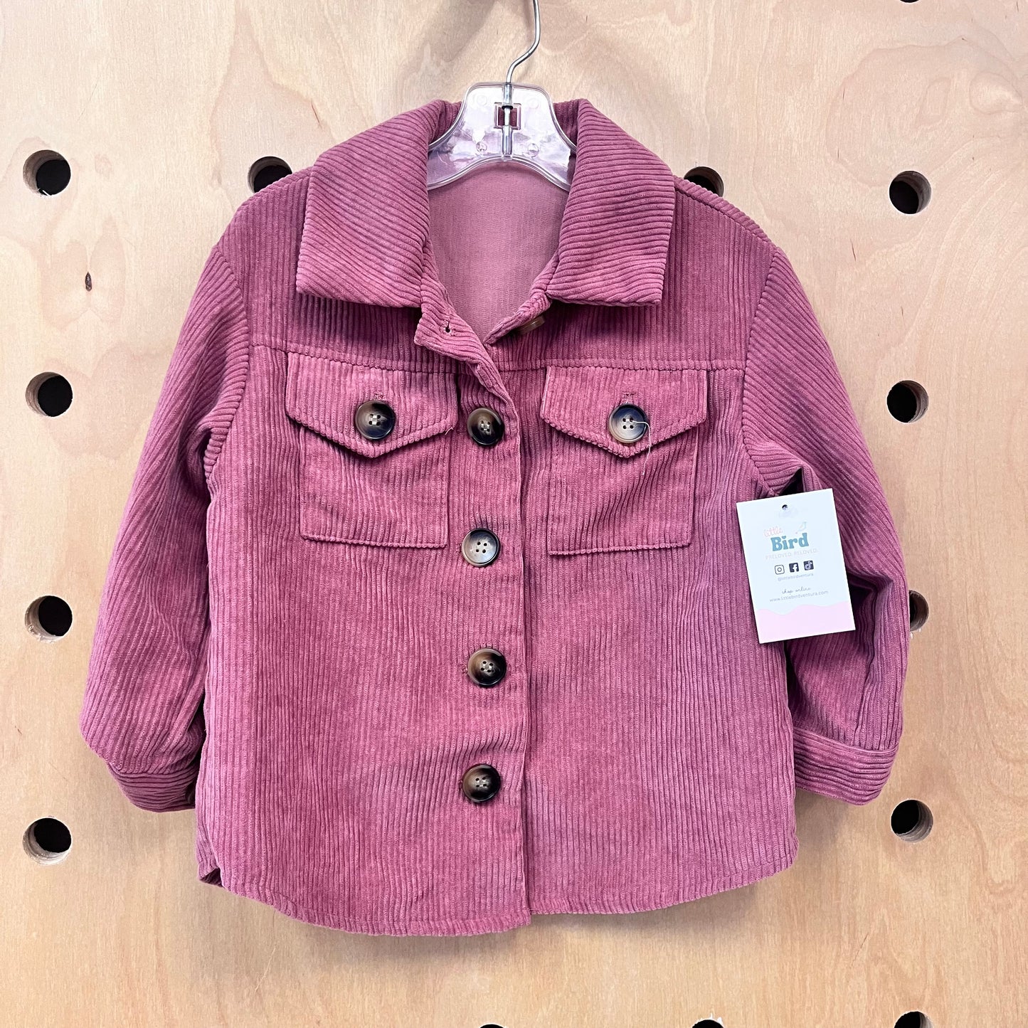 Rose Cord Shacket