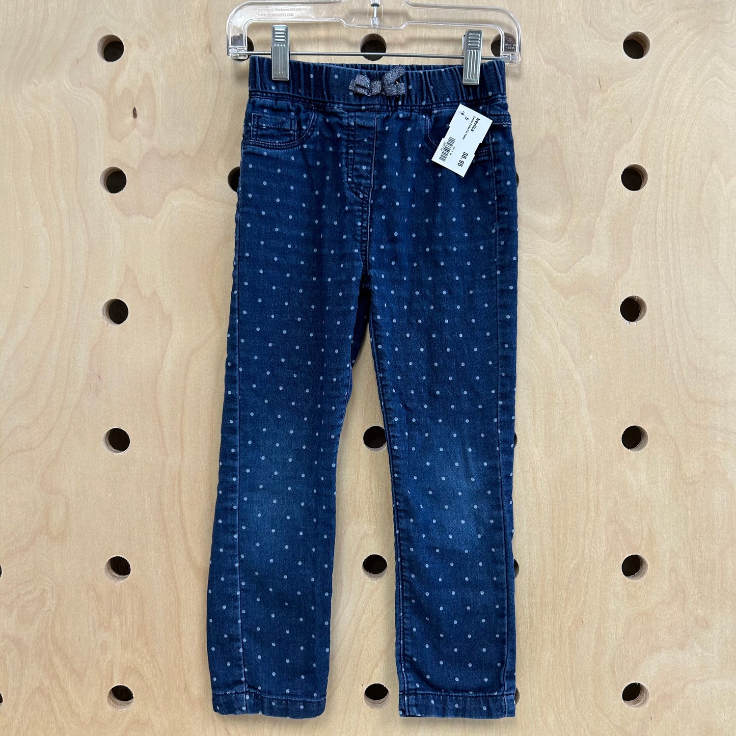 Denim Polka Dot Pants
