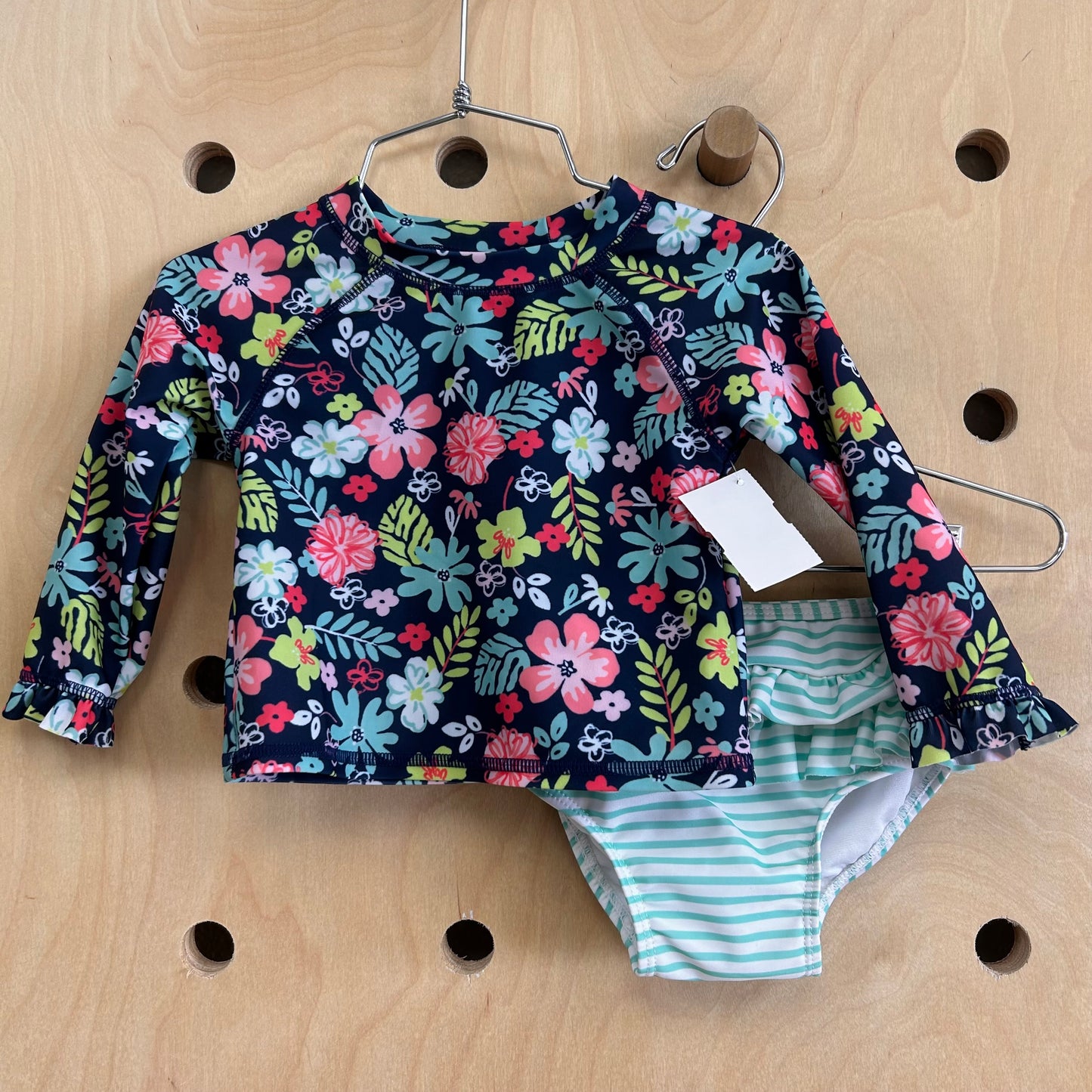 Blue Floral 2pc. Swimsuit