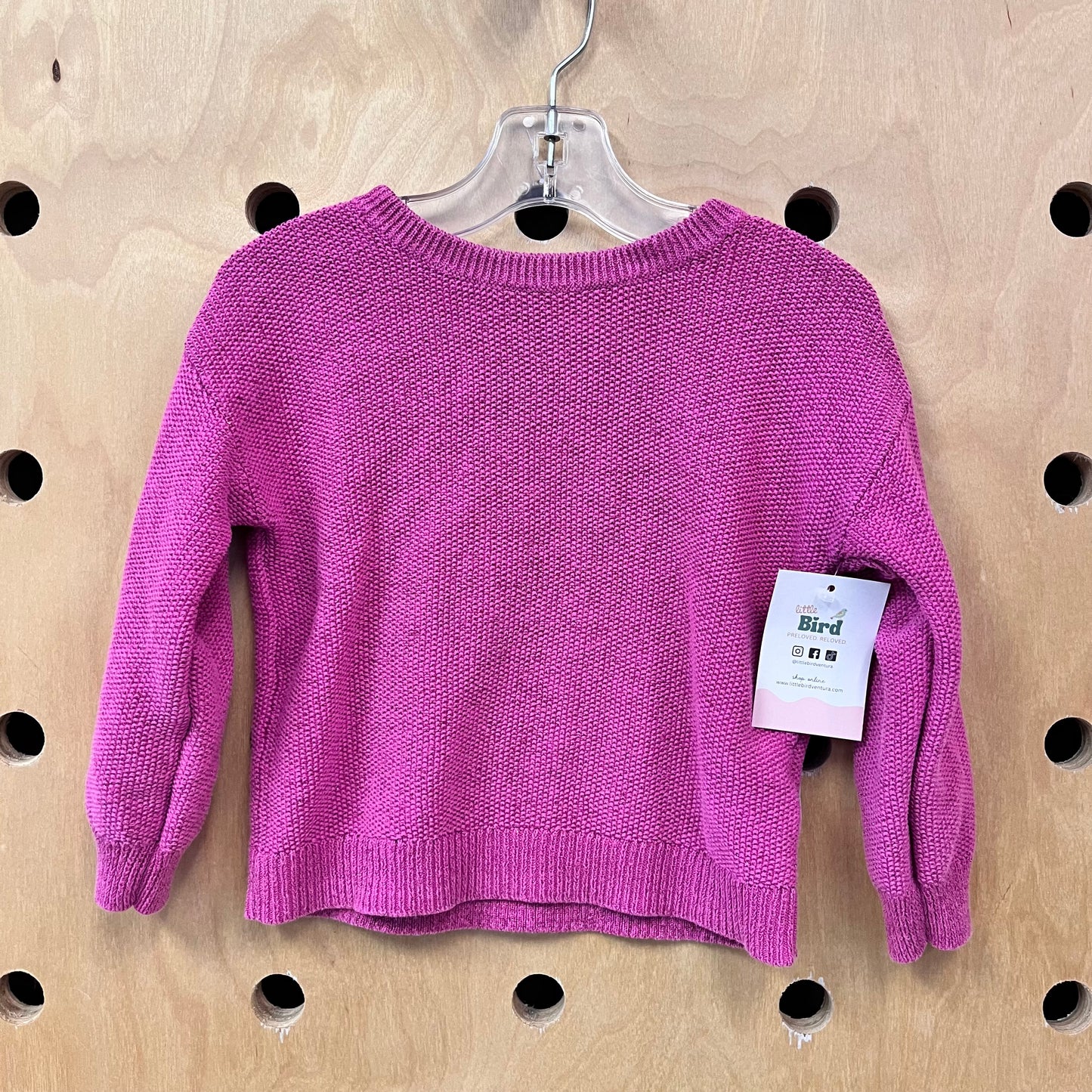 Pink Textured Knit Top