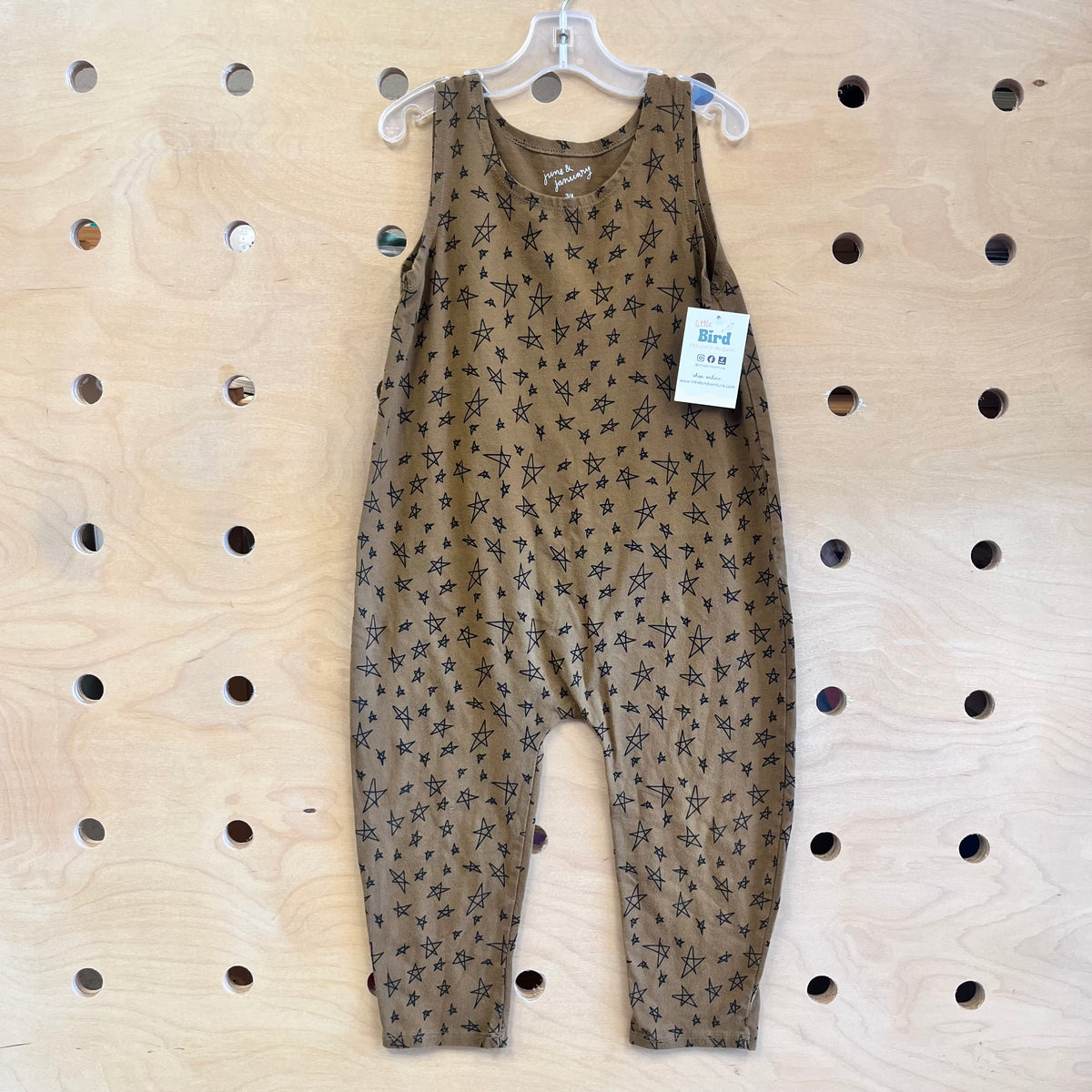 Olive Stars Romper