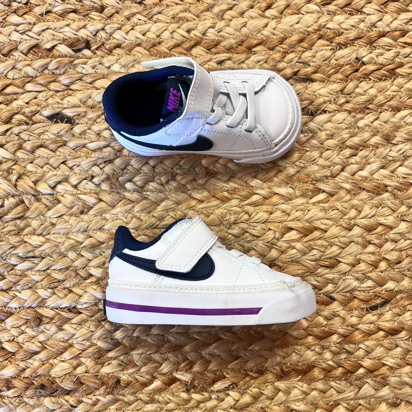 White Velcro Court Legacy Sneakers