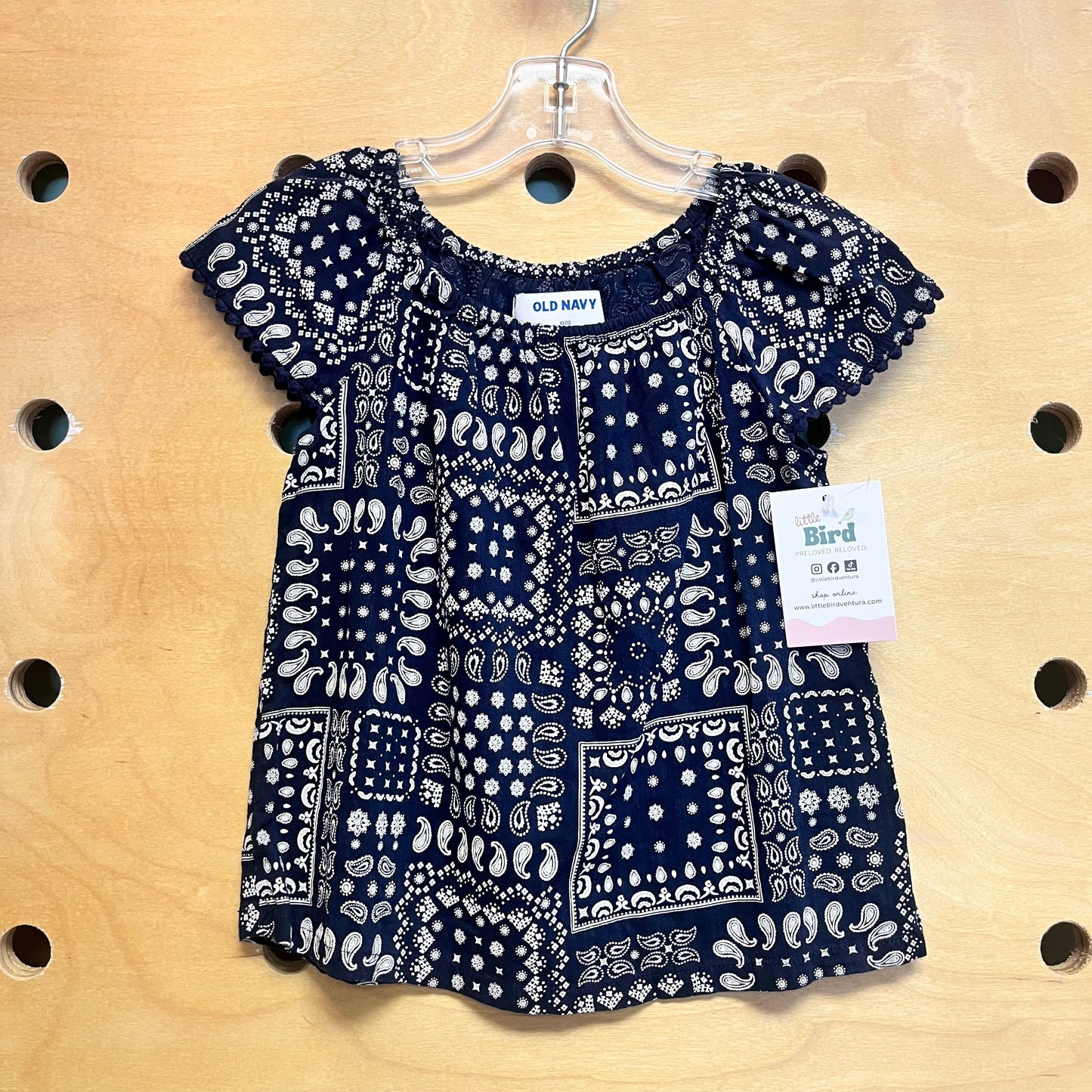 Blue Bandana Print Top