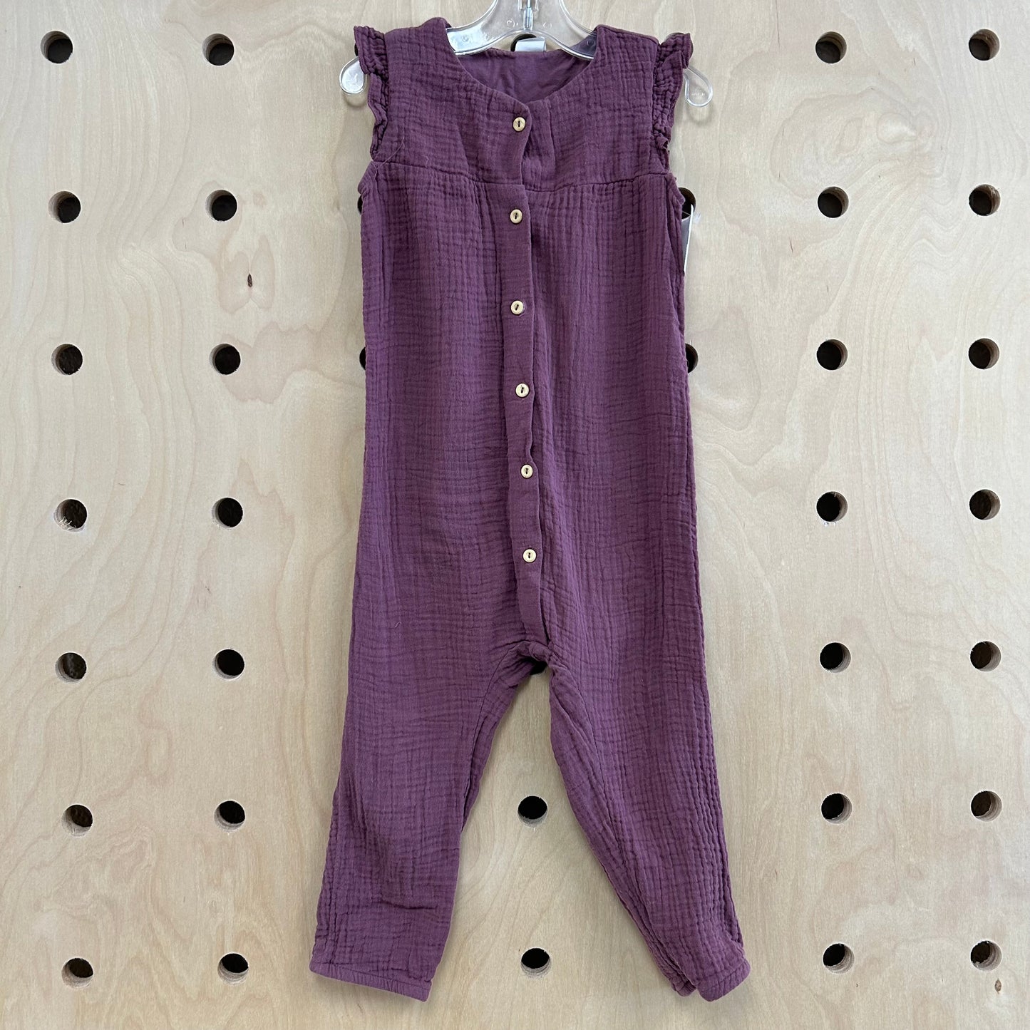 Dusty Plum Gauze Jumpsuit