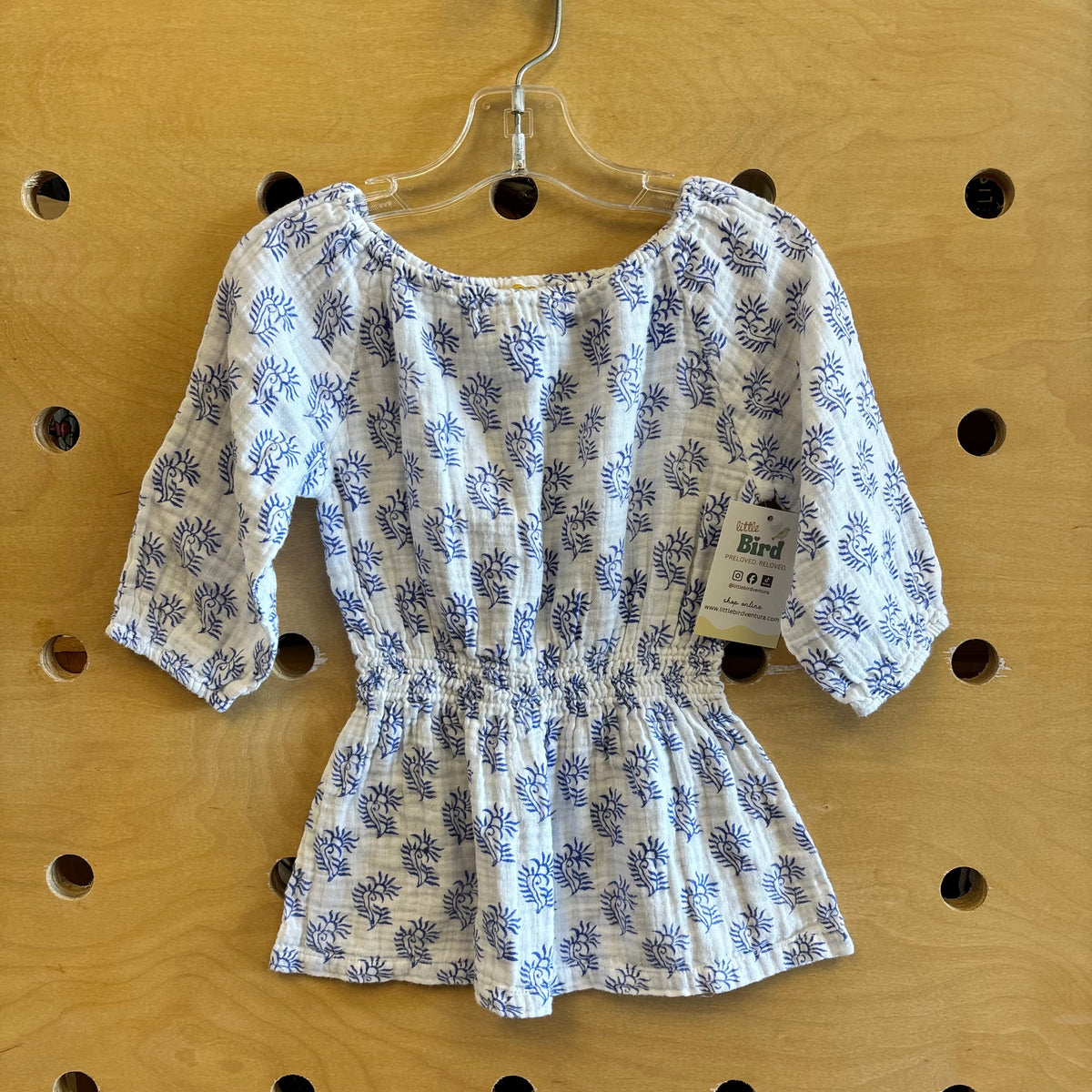 White/Blue Suns Gauze LS