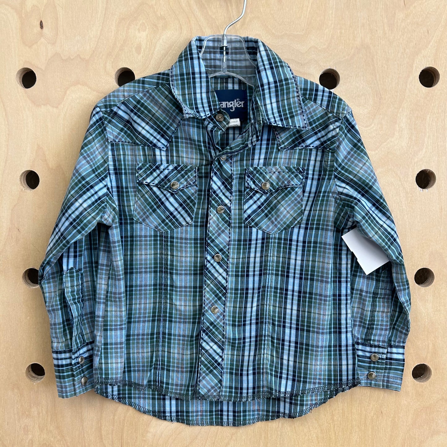 Blue Plaid Western Snap Shirt