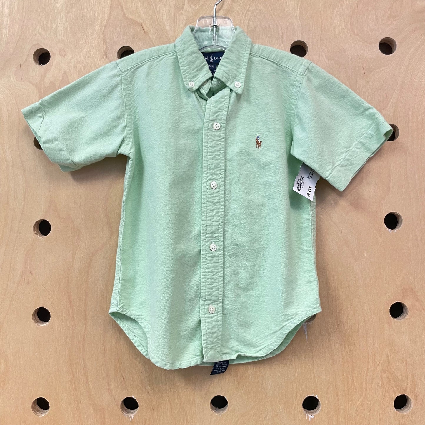 Green Cotton Button Up