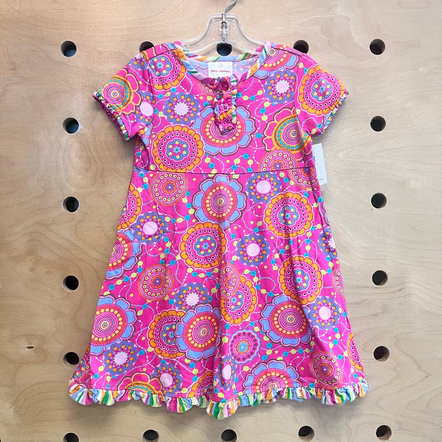Pink Retro Floral Dress