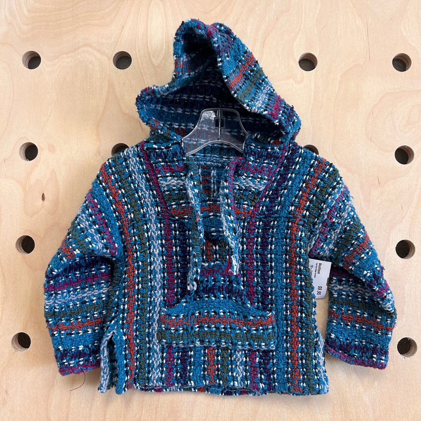 Teal Knit Baja Hoodie