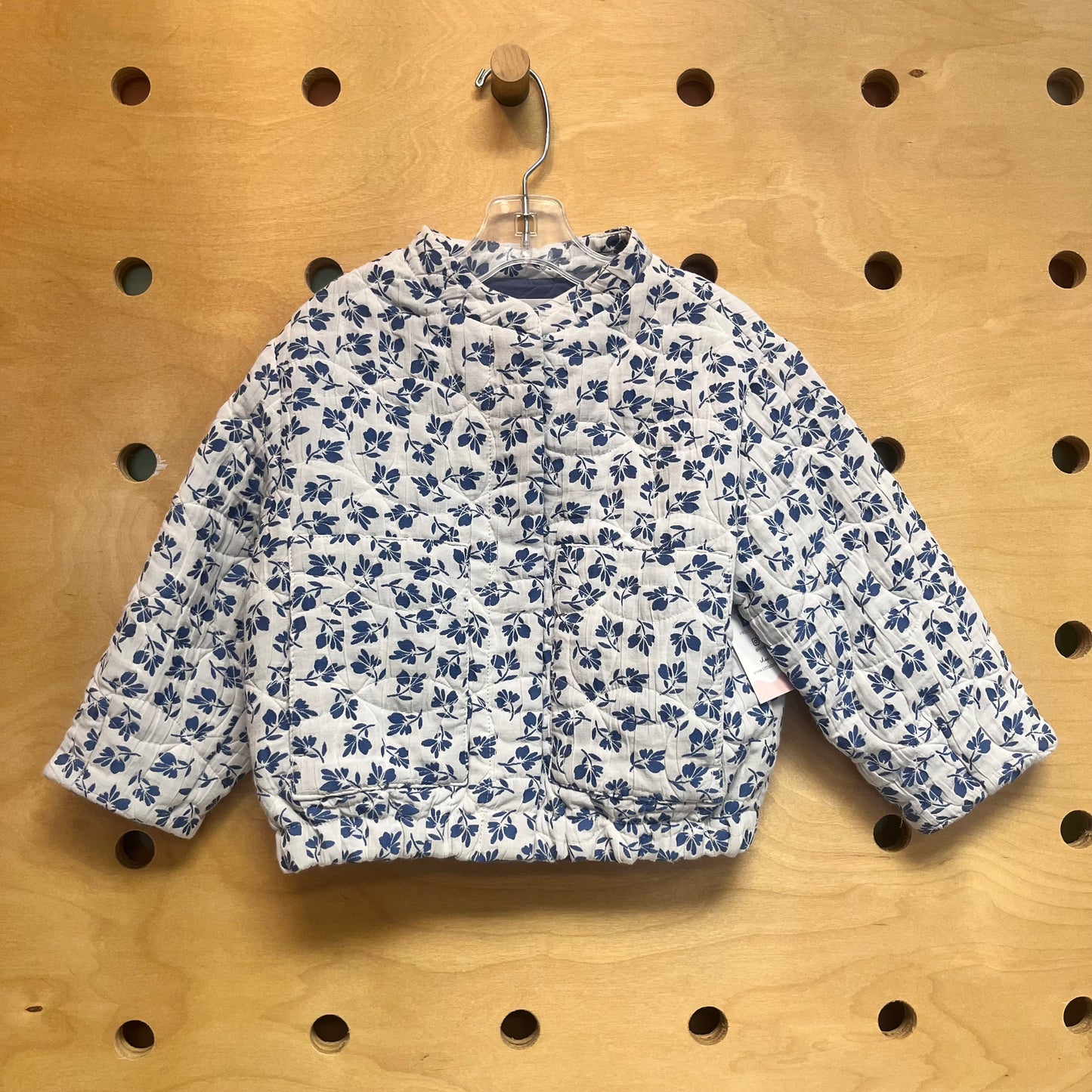 Blue/White Floral Quilt Jacket