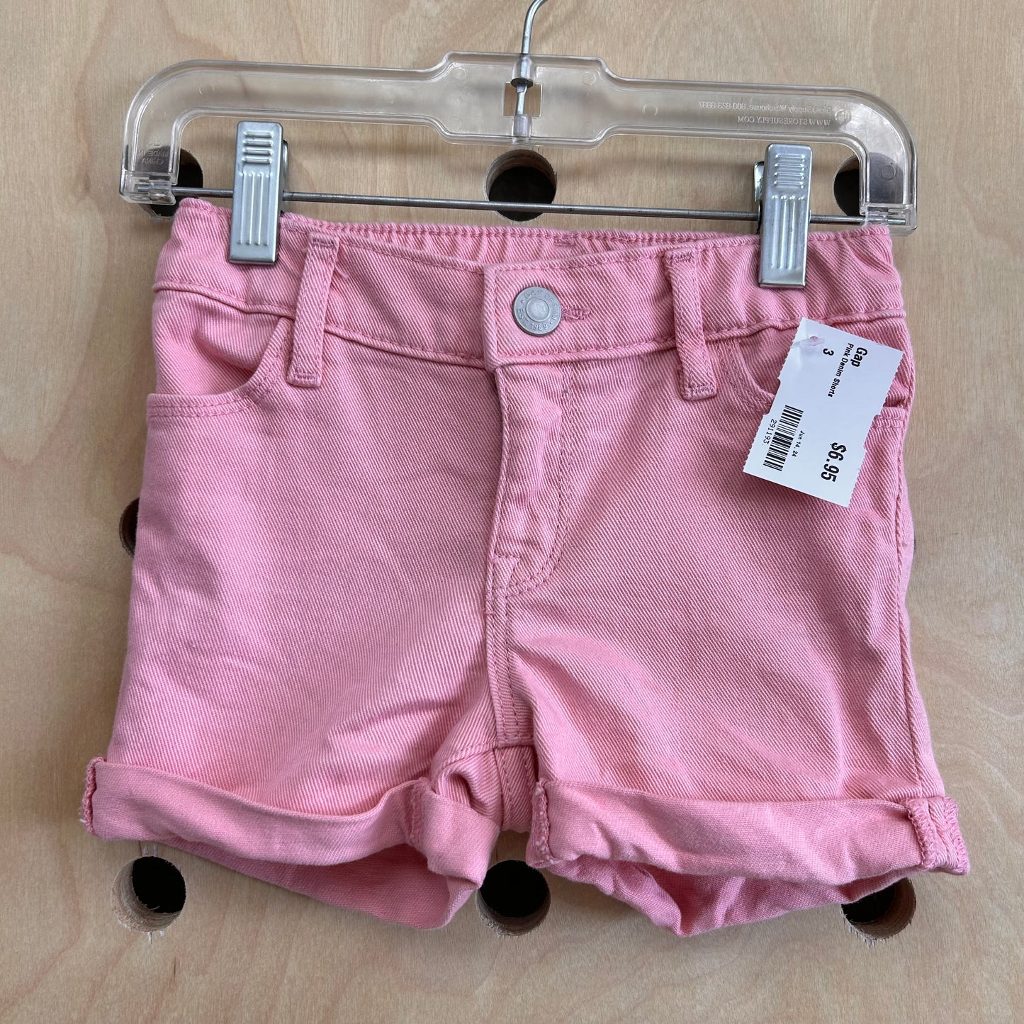 Pink Denim Shorts
