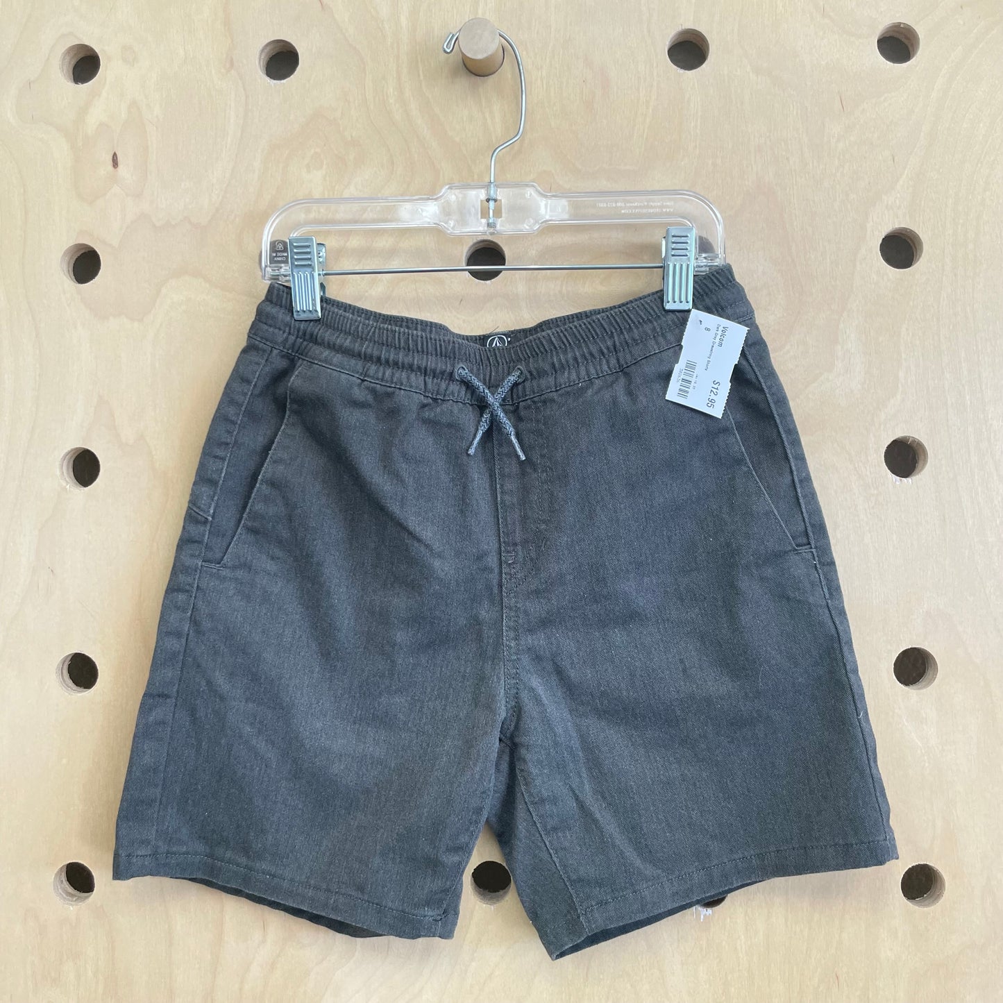Dark Grey Drawstring Shorts