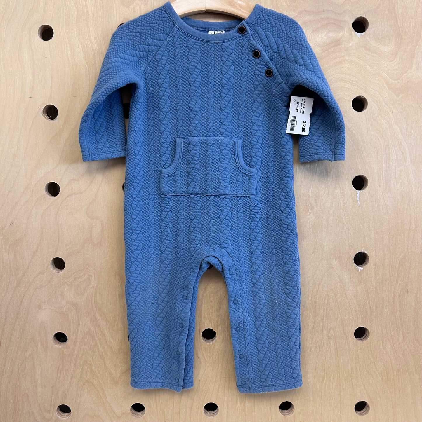 Blue Quilted Romper