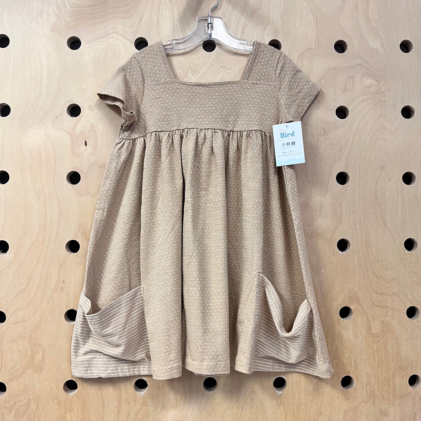 Muted Yellow Polka Dot Dress