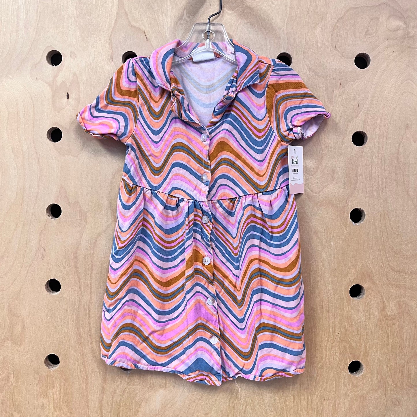 Colorful Swirls Button Dress