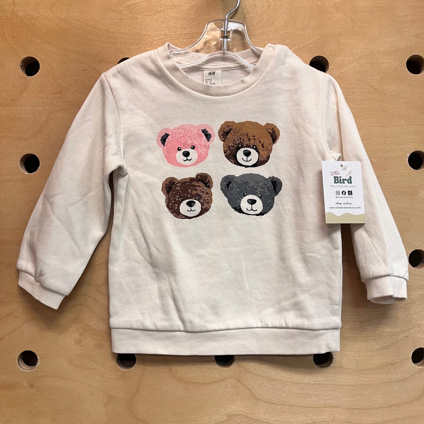 Cream Bears Crewneck