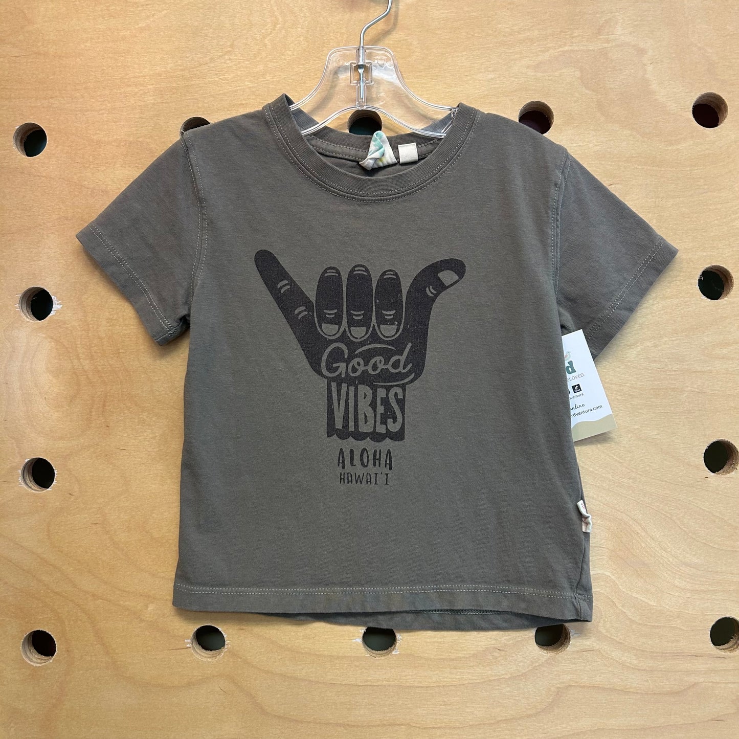 Grey Good Vibes Shaka Tee