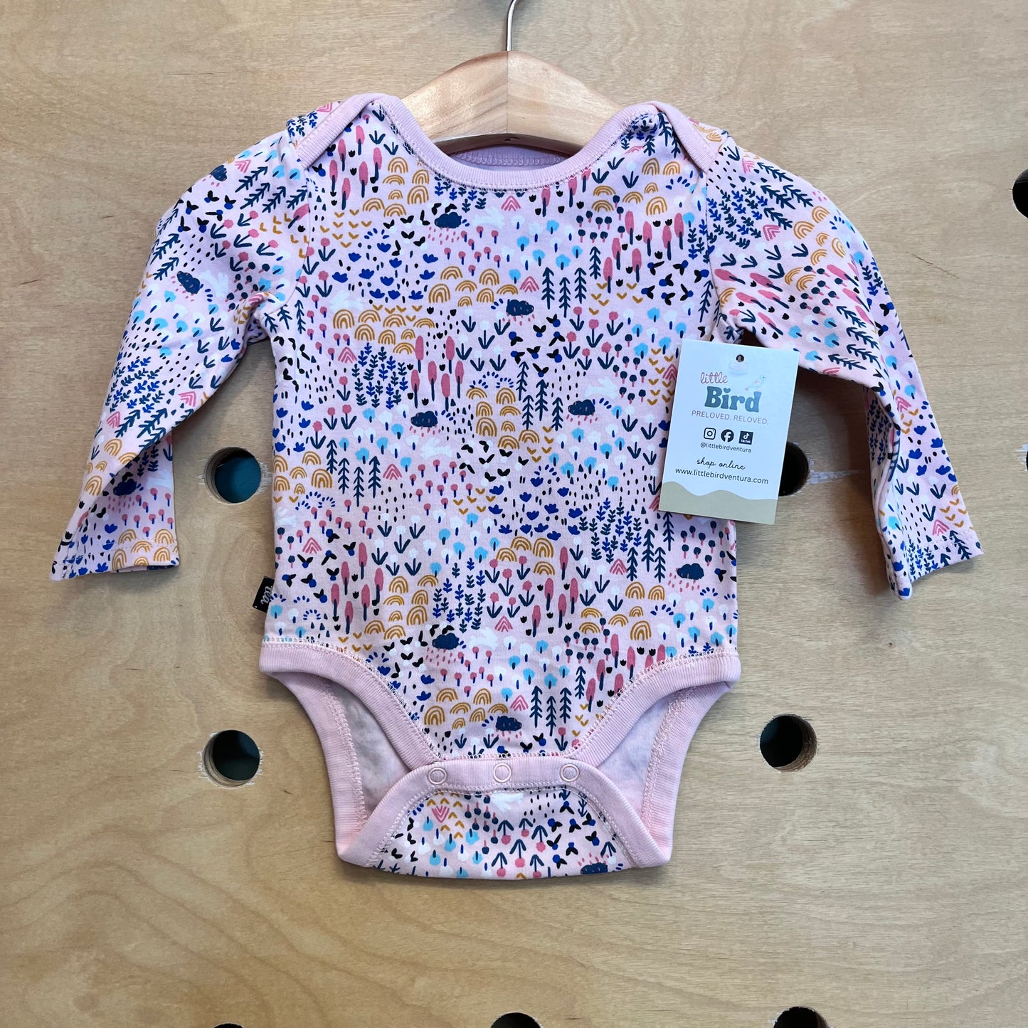 Pink Floral/Rainbows Bodysuit