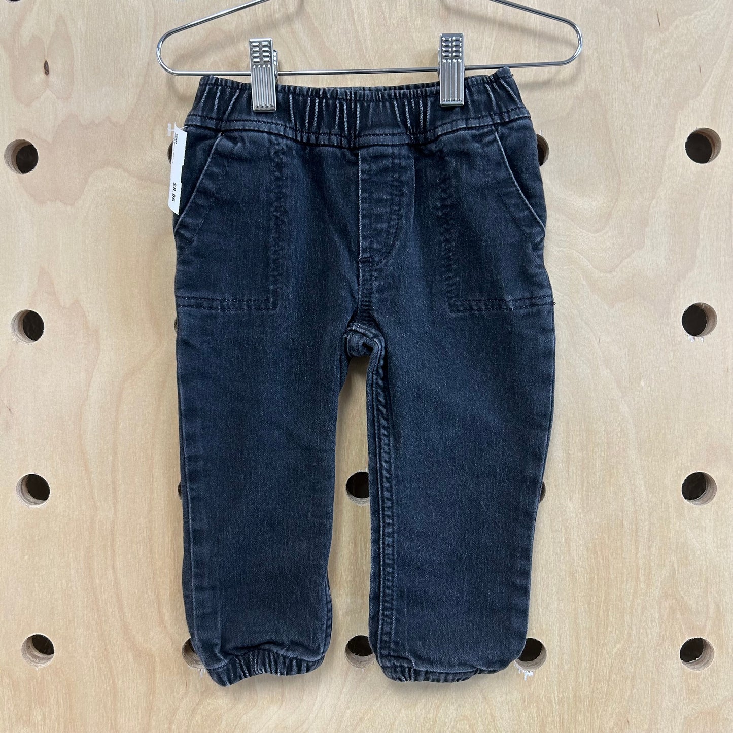 Black Denim Joggers