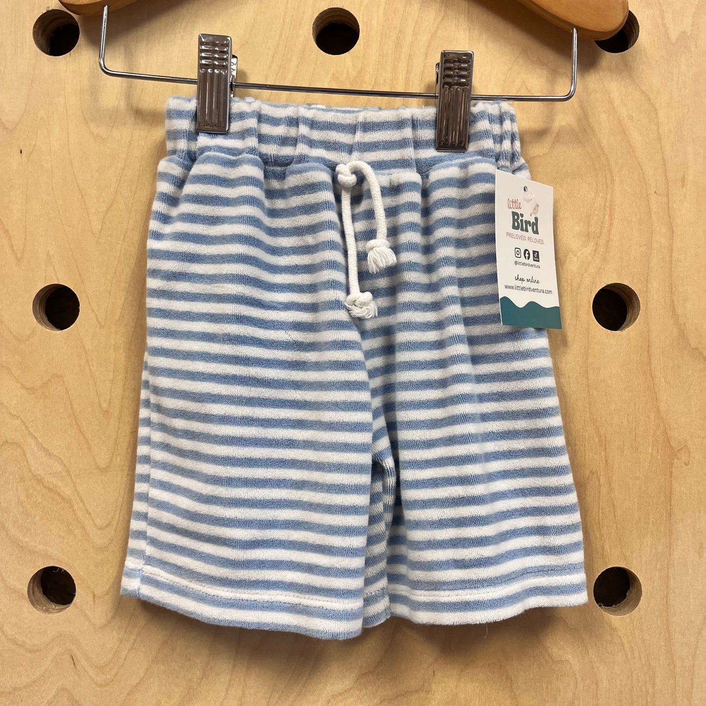 Blue/White Striped Terry Pants