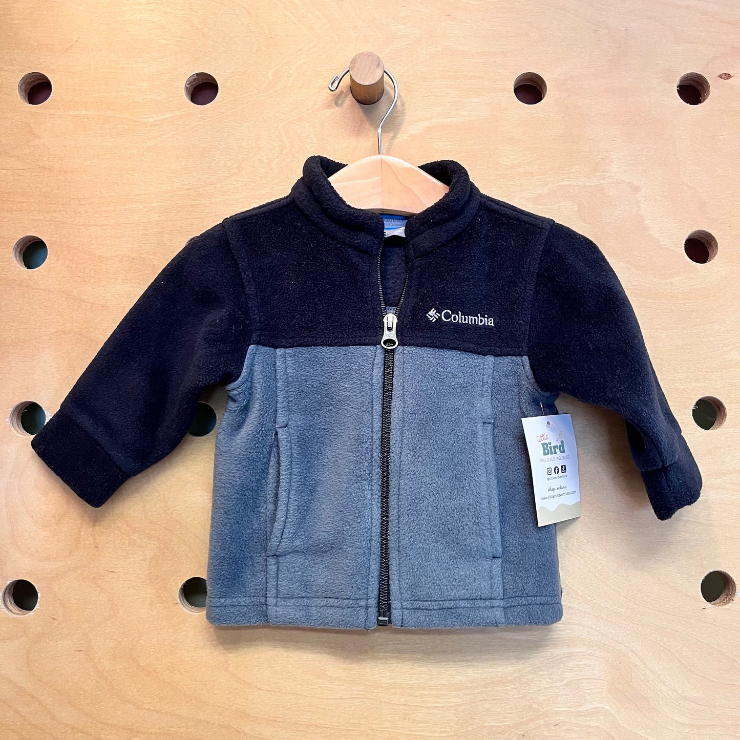 Grey/Black Fleece Zip Jacket