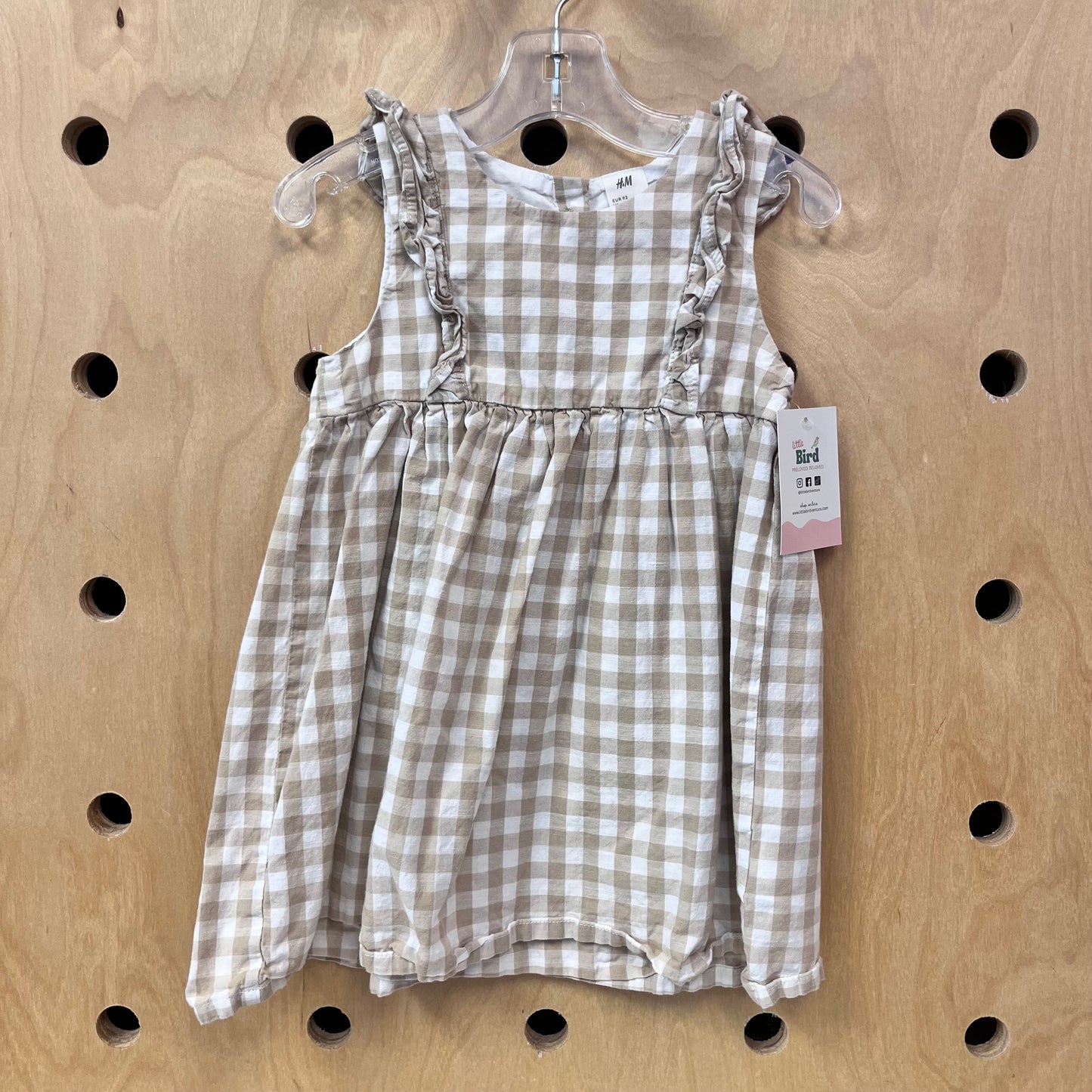 Tan Plaid Dress