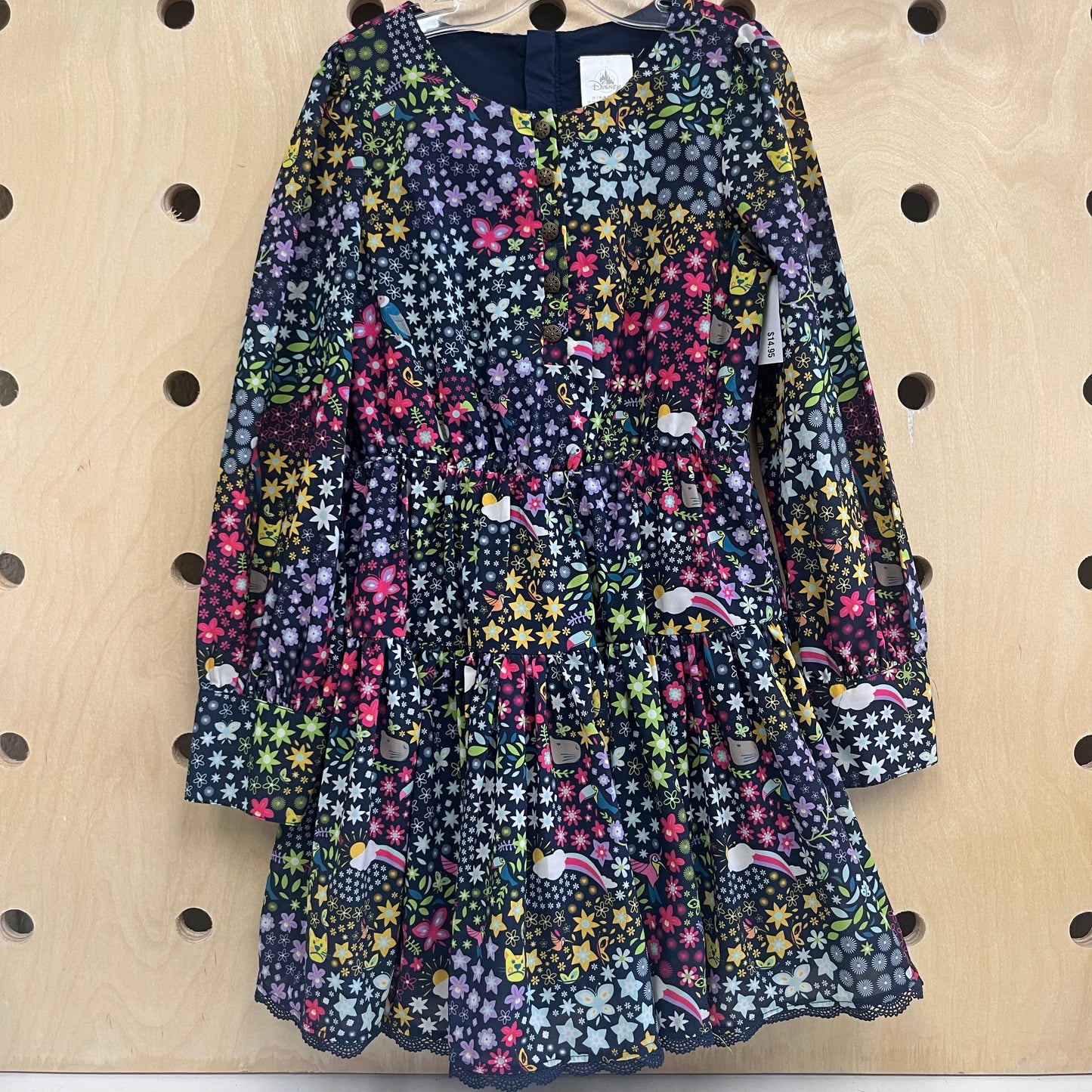Floral Animal Long Sleeve Dress
