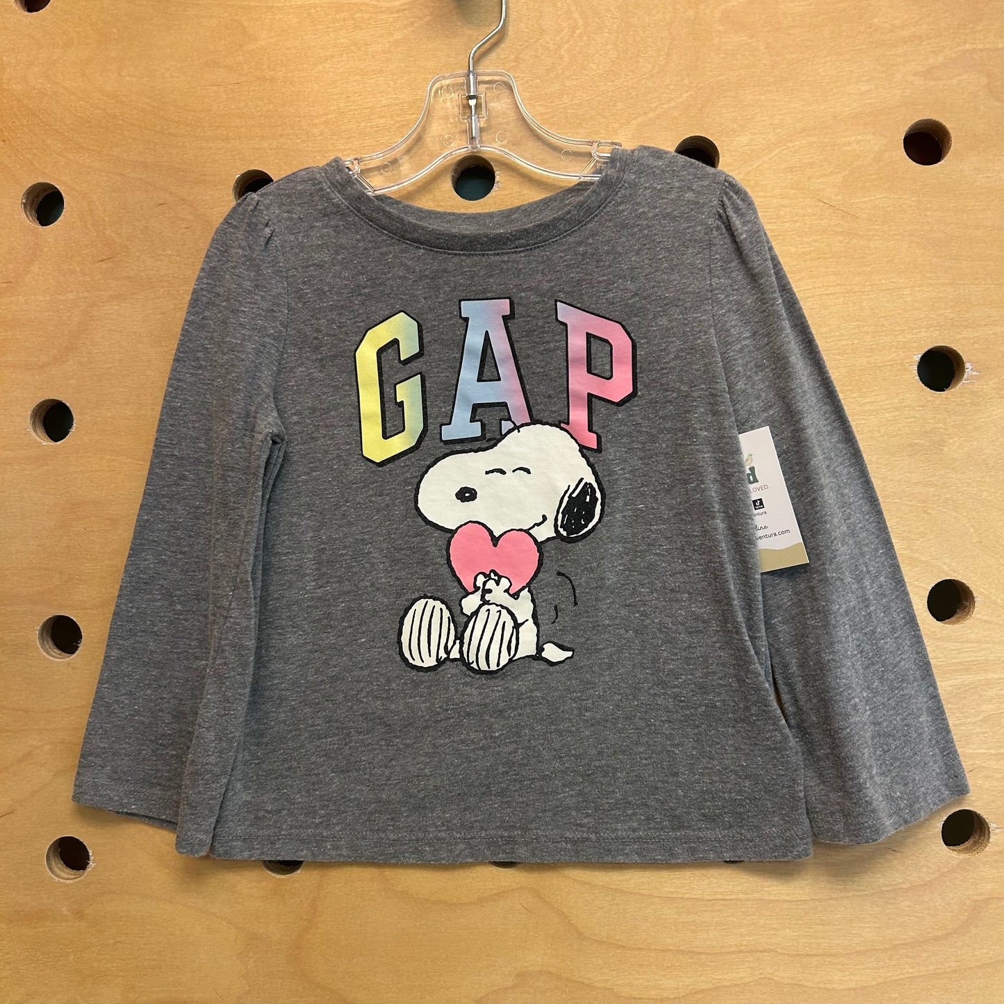Grey Snoopy Love Long Sleeve