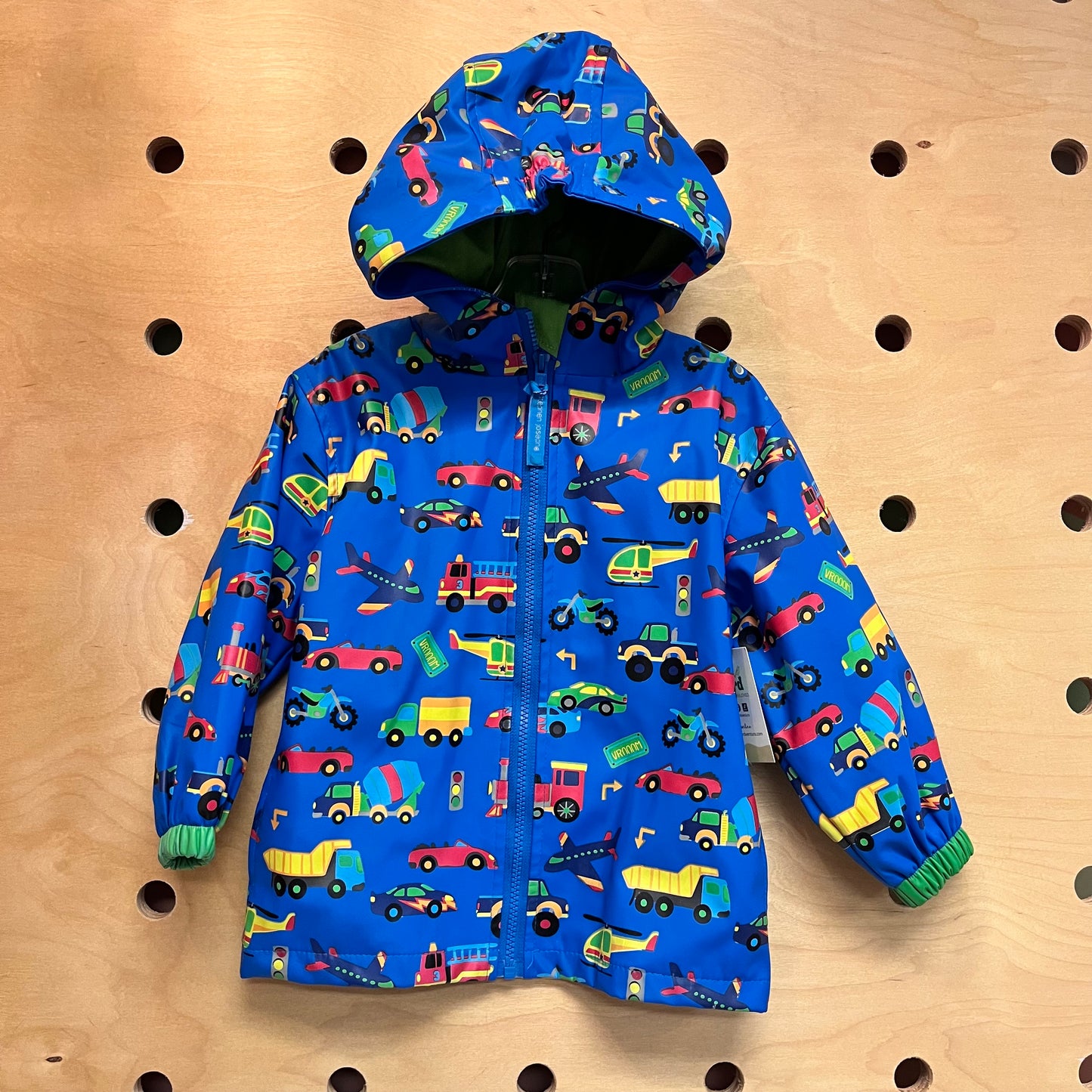 Blue Vehicles Rain Jacket