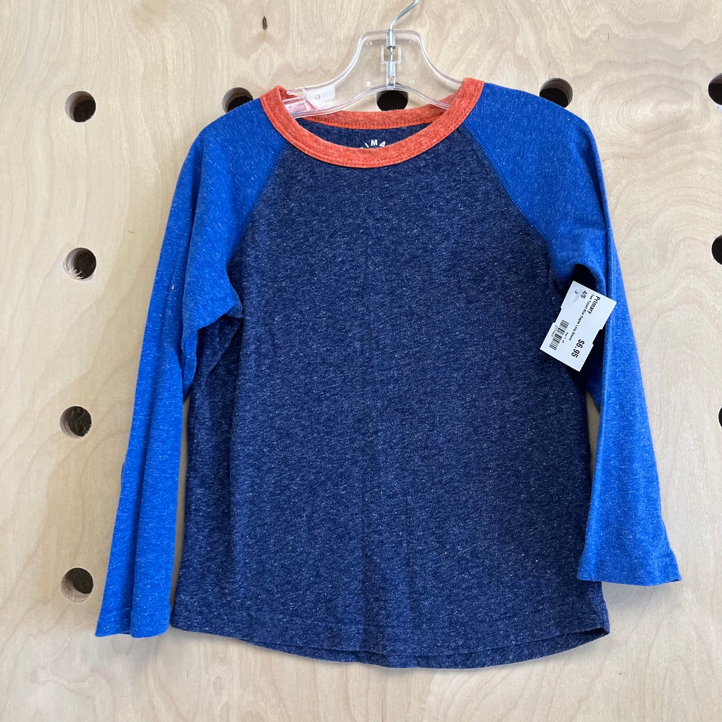 Two Toned Blue Raglan Long Sleeve