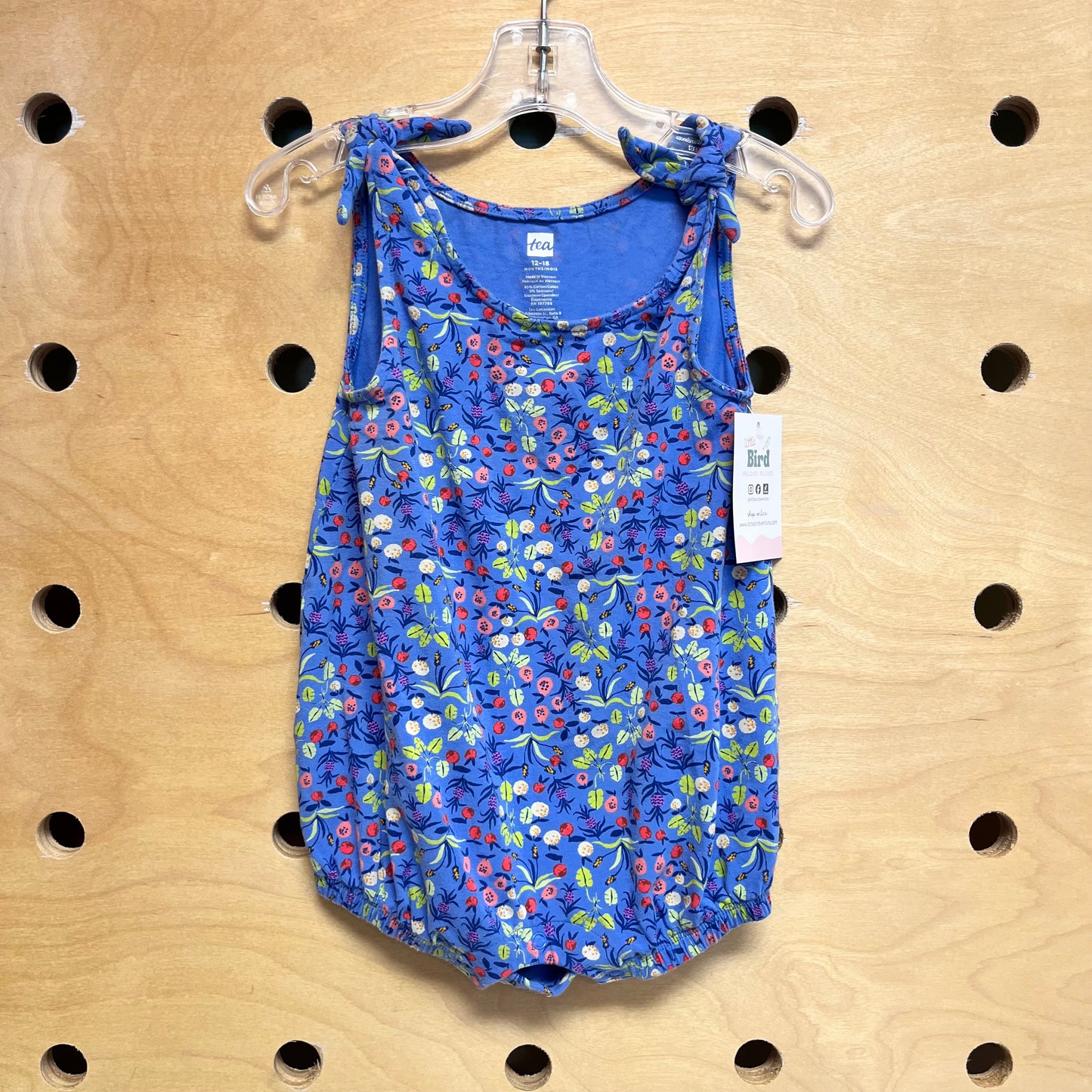 Blue Floral Romper
