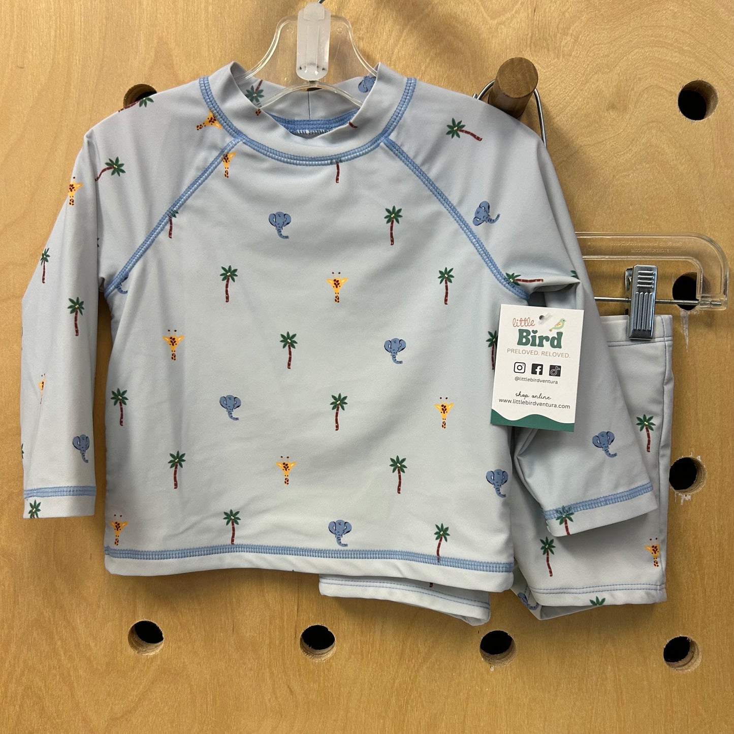 Blue Safaari Animals 2pc. Swim Set