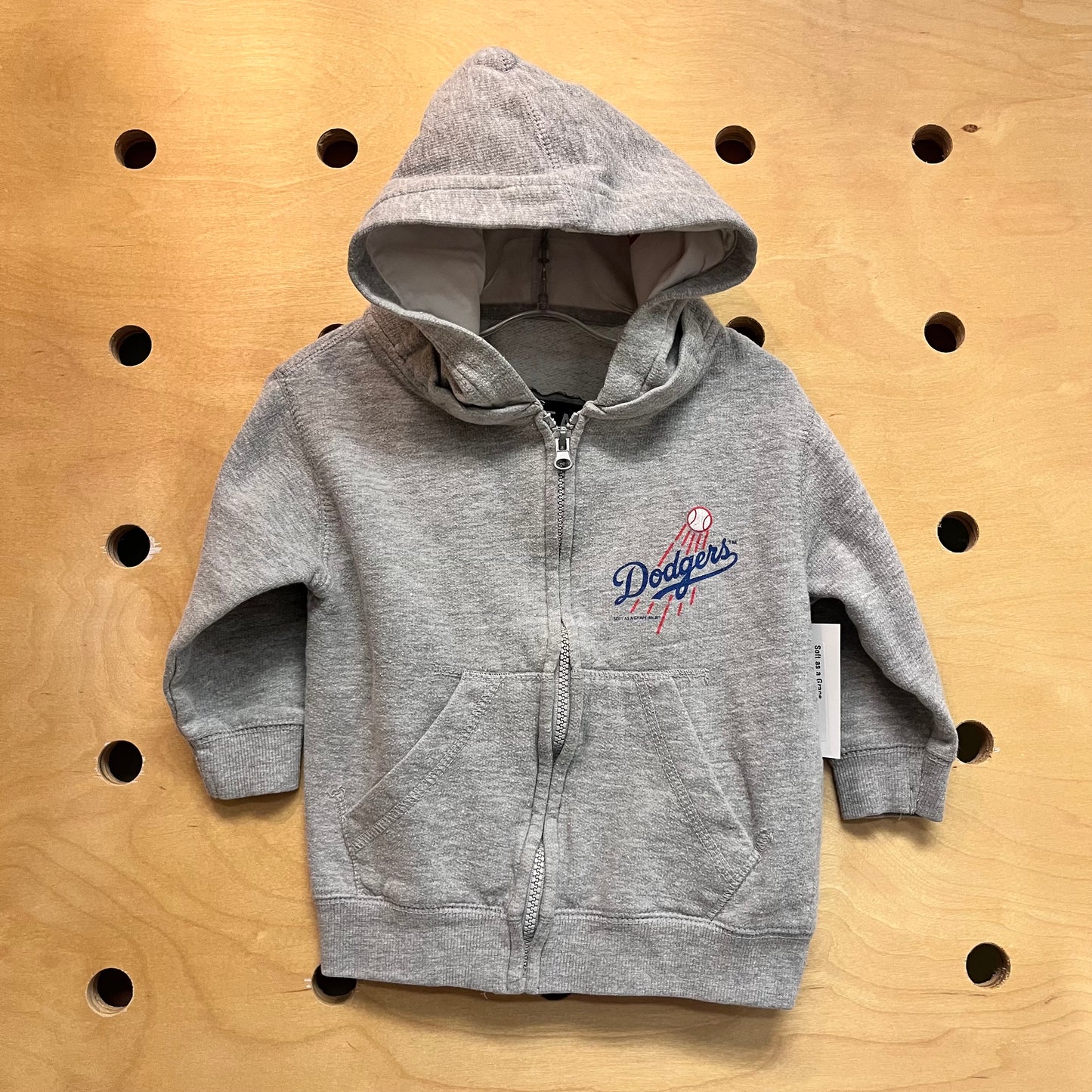 Grey Dodgers Zip Hoodie