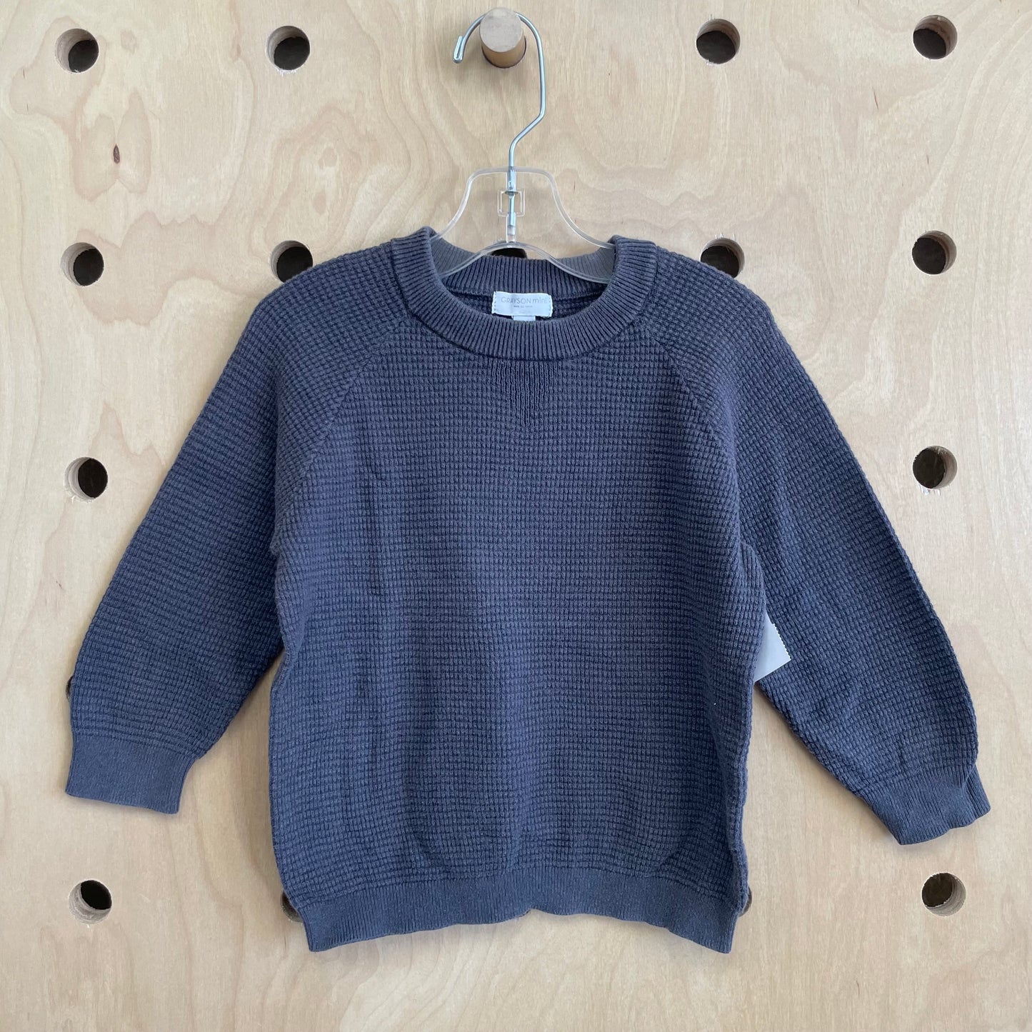 GRey Waffle Knit Long Sleeve