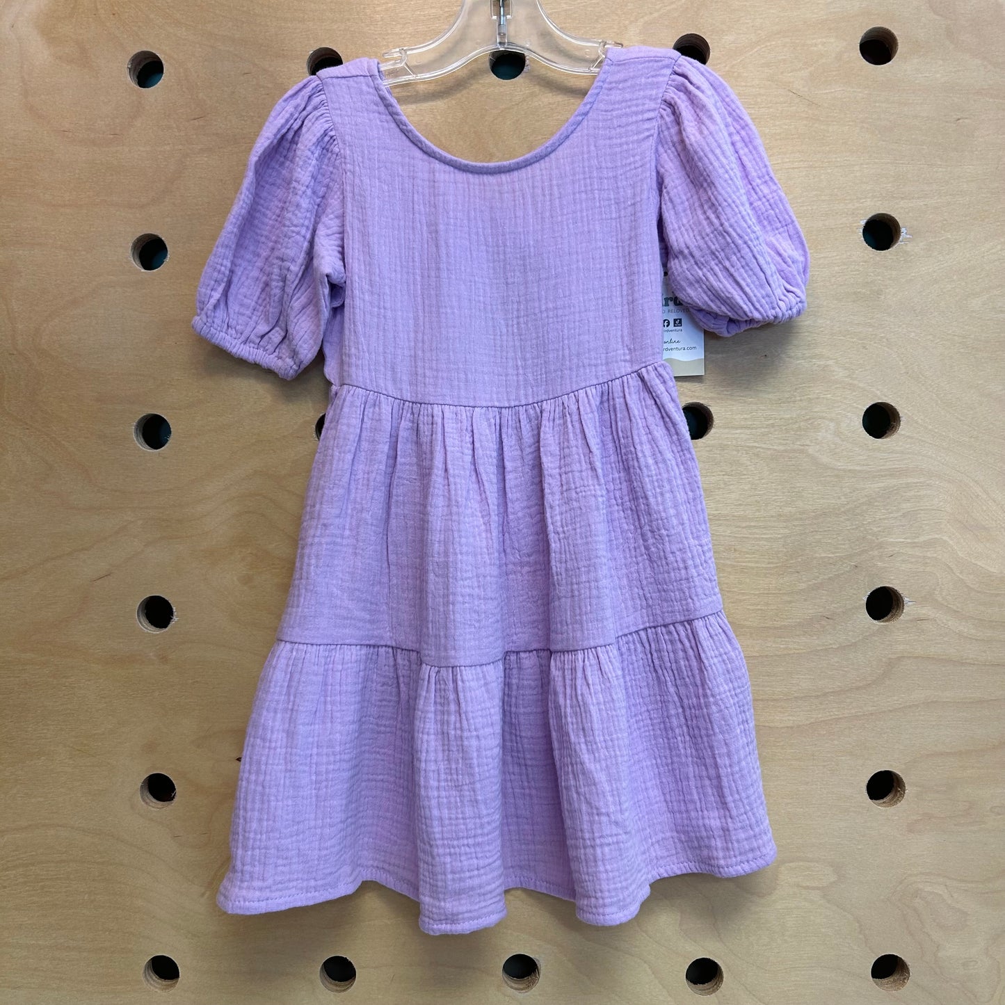 Lavender Back-Bow Gauze Dress