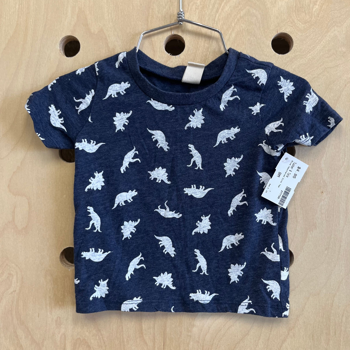 Blue Heathered Dino Tee