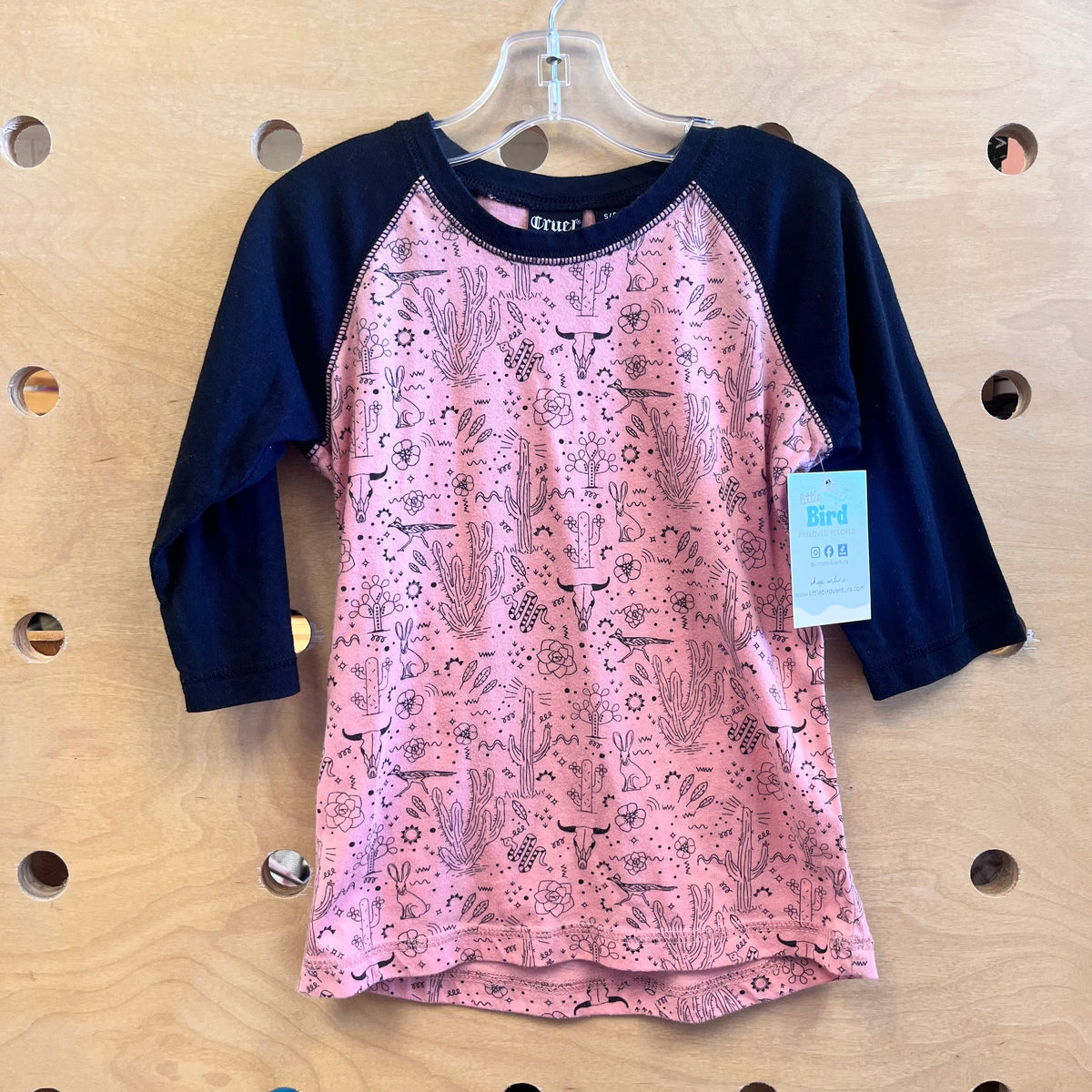 Pink/Black Cactus Western Tee