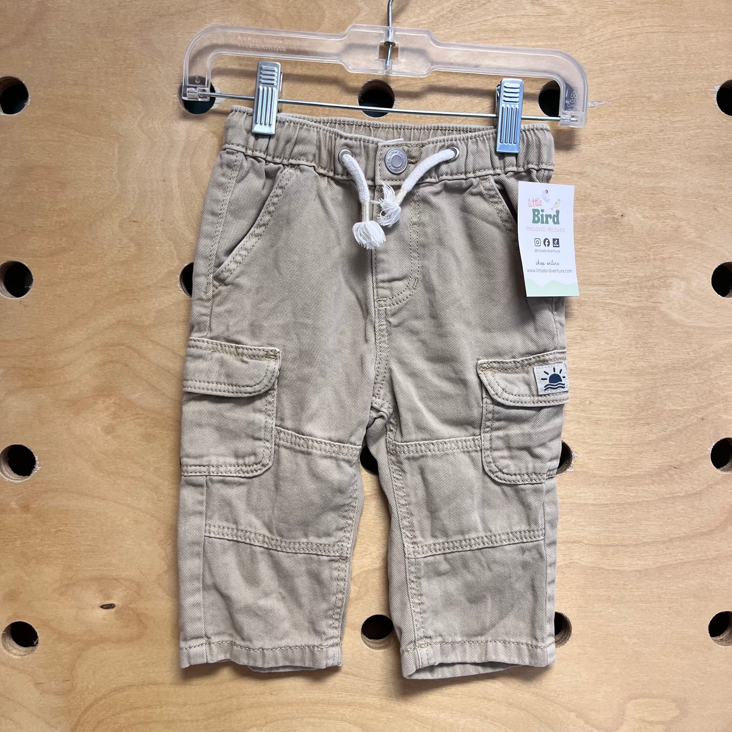 Khaki Organic Drawstring Pants