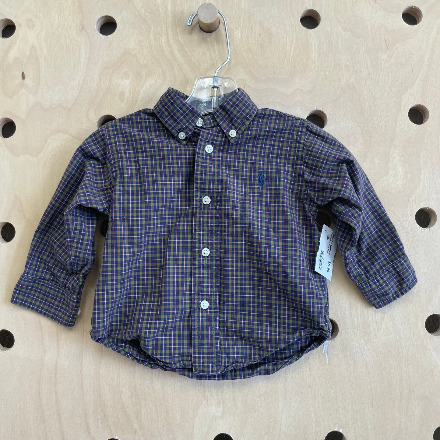Green + Navy Plaid Button Down